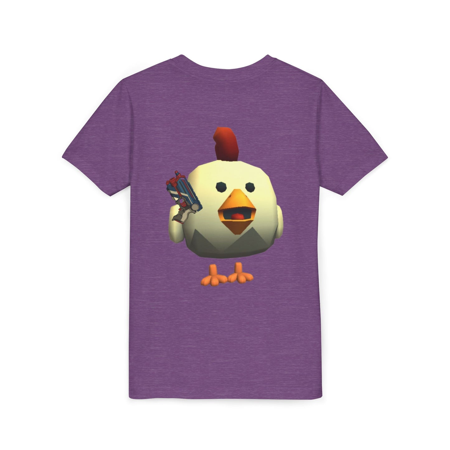 Youth Tee — Cute Chicken Gun Character Kids T-Shirt