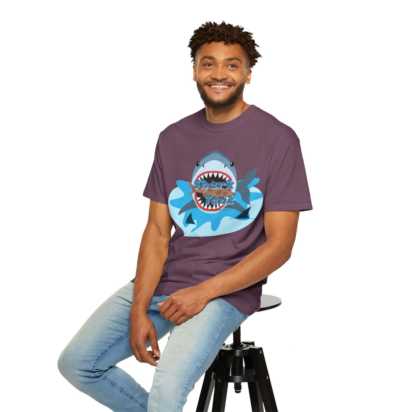 Shark Graphic T-Shirt — 'Shark' Ocean Illustration Tee