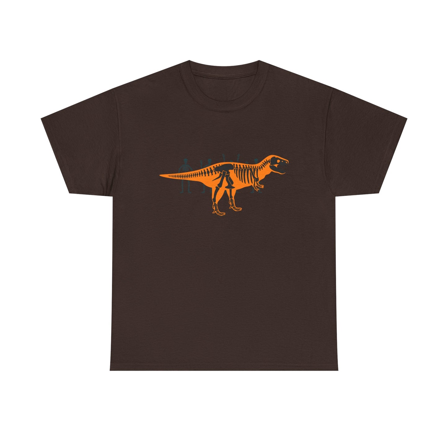 Dinosaur Graphic Tee — Retro Neon T-Rex & Skeleton Shirt