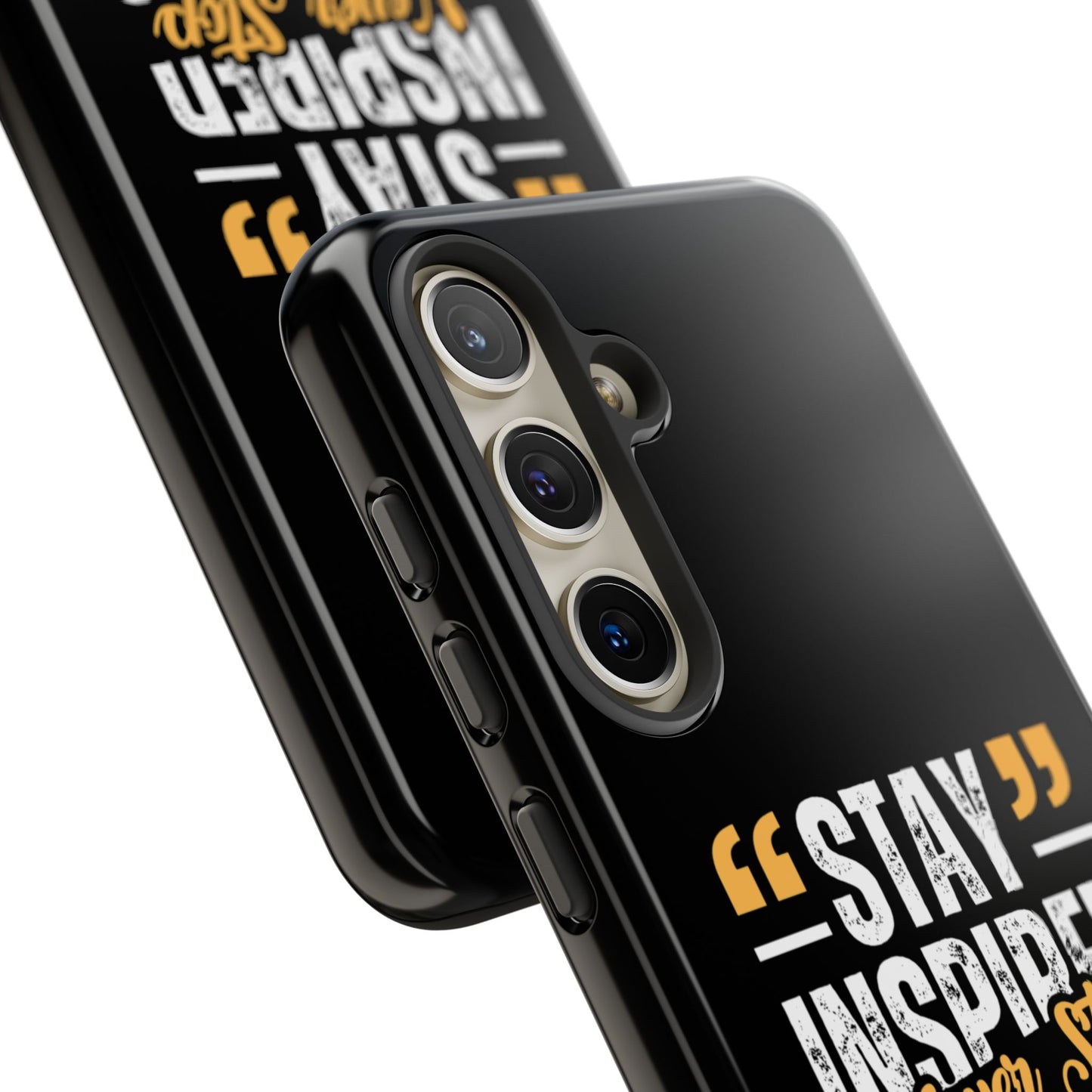Inspirational Phone Case — “Stay Inspired, Never Stop Creating” Protective Cover