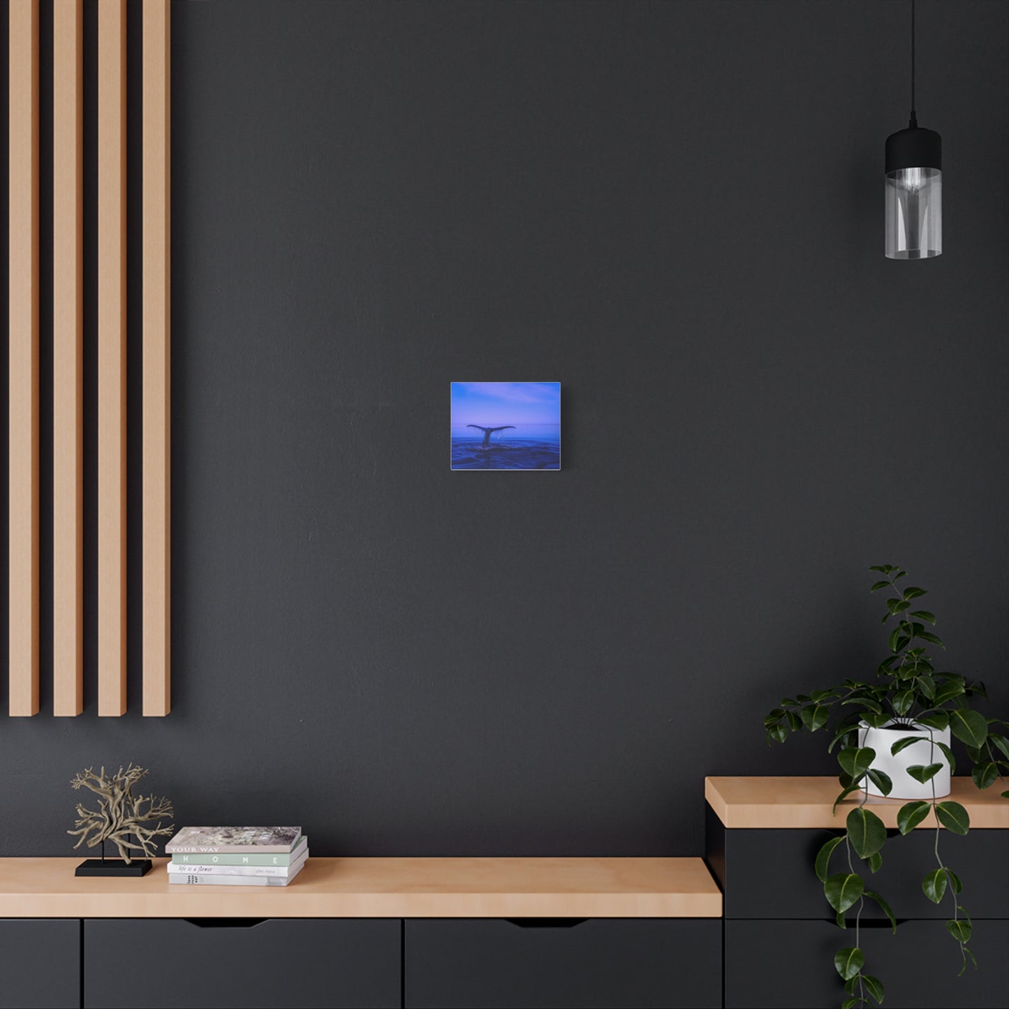Whale Tail Matte Canvas Print — Ocean Sunset Wall Art