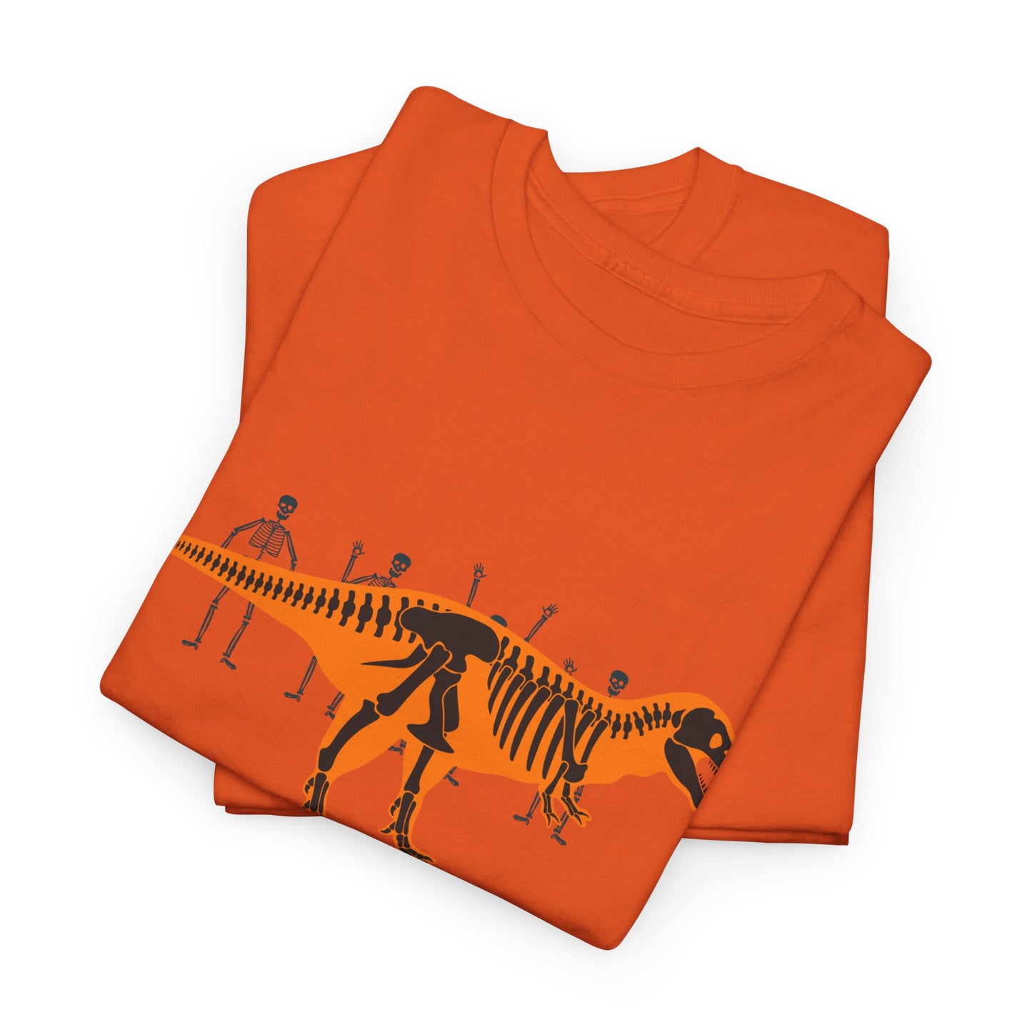 Dinosaur Graphic Tee — Retro Neon T-Rex & Skeleton Shirt