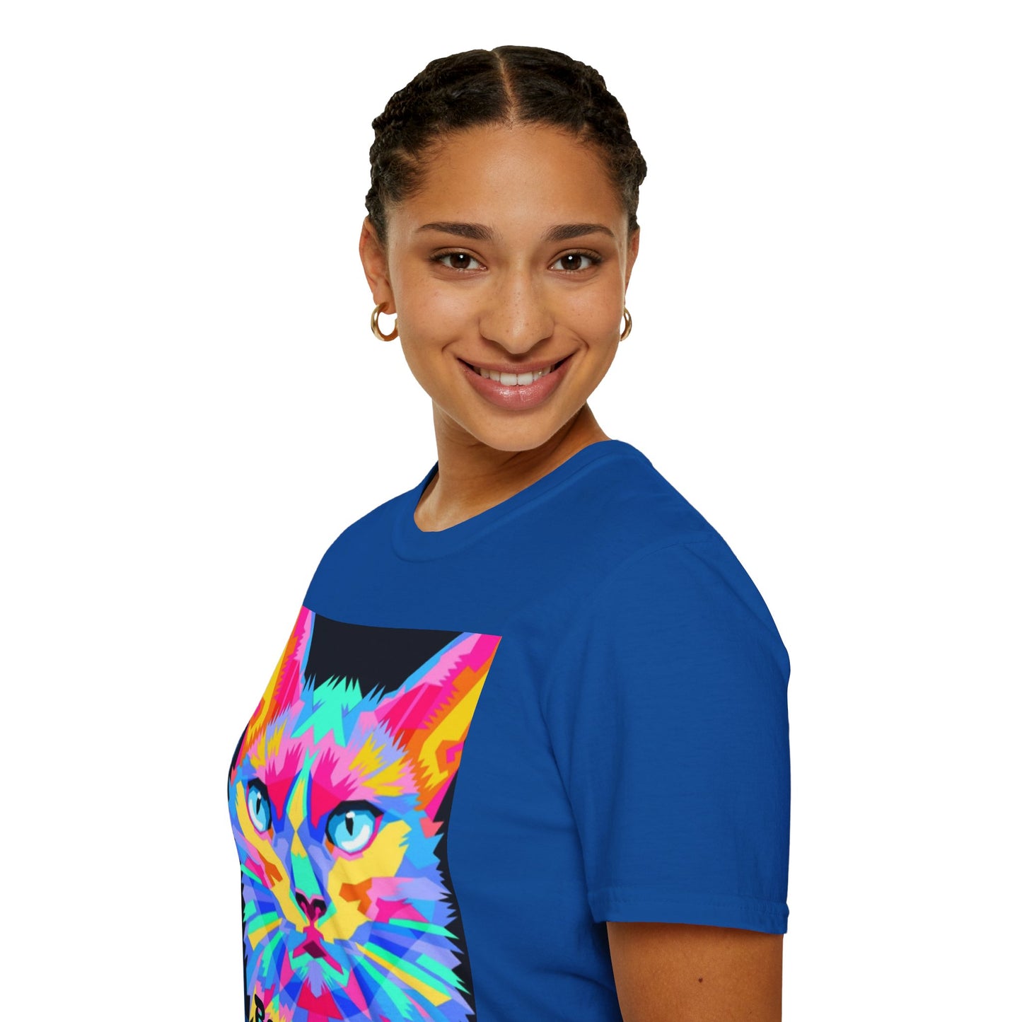 Colorful Pop Art Cat T-Shirt — "Best Friend" Graphic Tee
