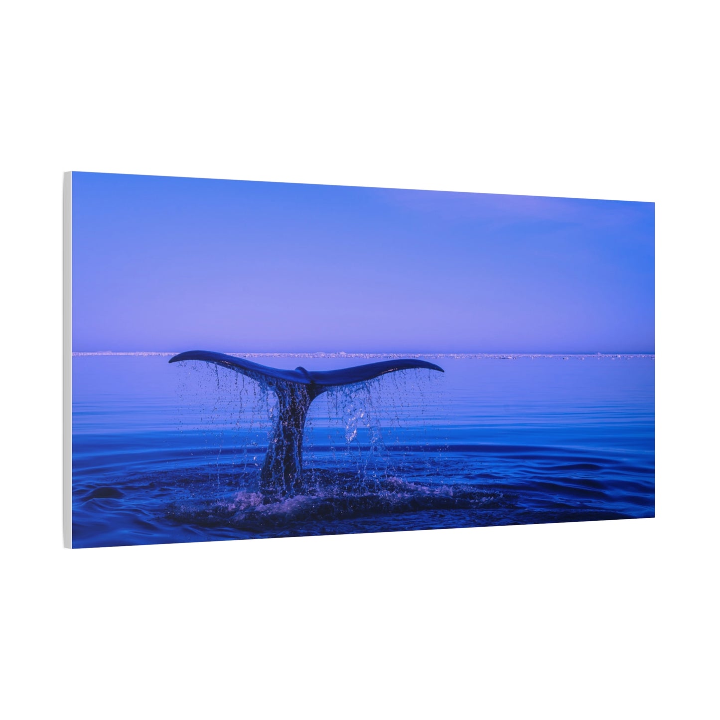 Whale Tail Matte Canvas Print — Ocean Sunset Wall Art