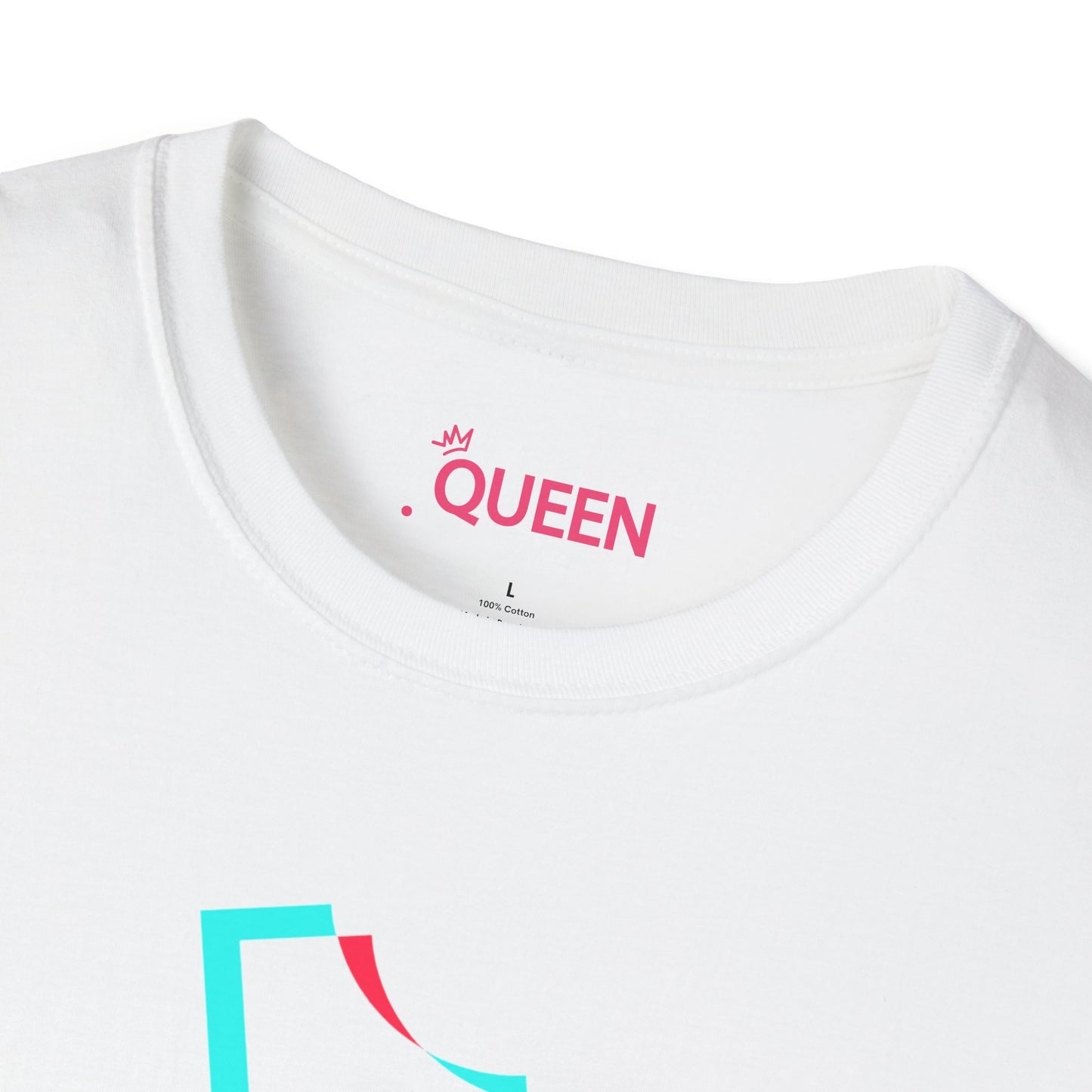 TikTok Queen Graphic T-Shirt — Personalized Channel Name, 'New Day New Start' Back Design