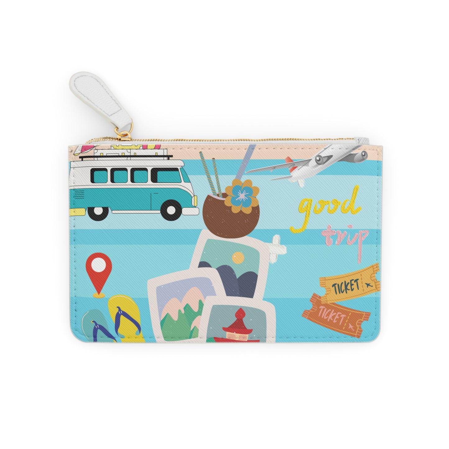 Travel Vibes Mini Clutch Bag — Beach Passport & Good Trip Design