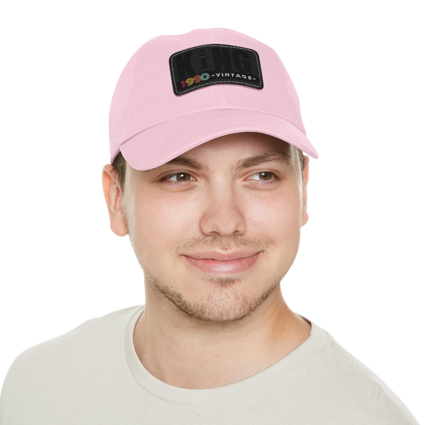 King 1990 Vintage Leather Patch Dad Hat