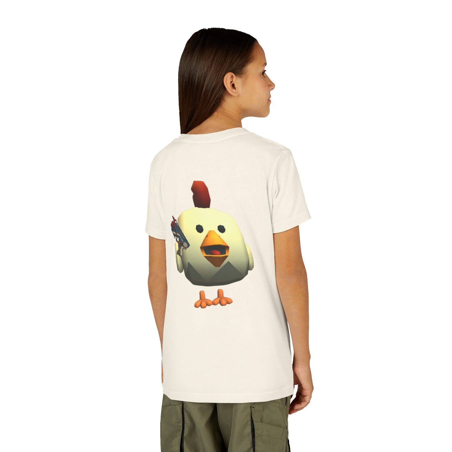 Youth Tee — Cute Chicken Gun Character Kids T-Shirt