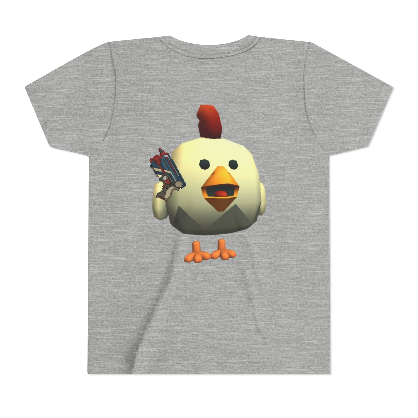 Youth Tee — Cute Chicken Gun Character Kids T-Shirt