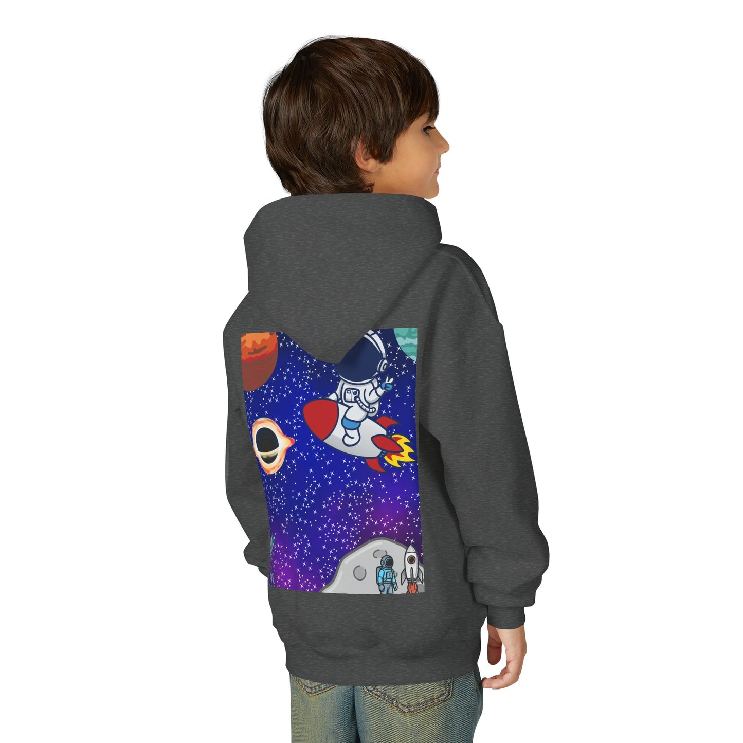 Kids Space Hoodie – Cute Astronaut Rocket Sweatshirt for Boys & Girls - Custom design