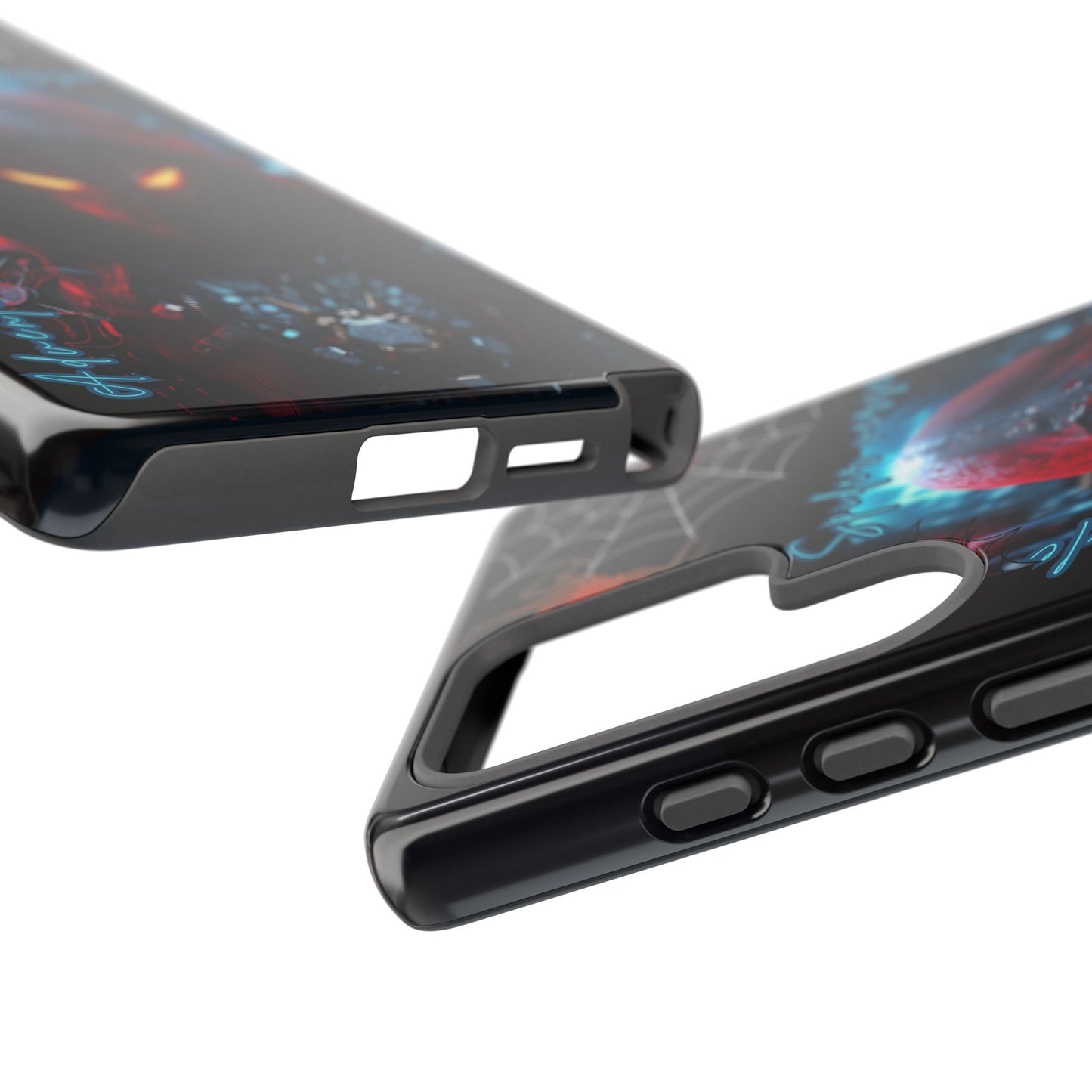 Spiderman Phone Case — Neon Hooded Skull Design "Spider verse"