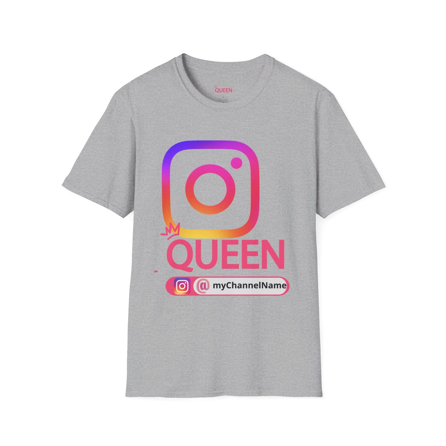 Instagram Queen T-Shirt — "Queen" Social Media Tee with Custom @handle
