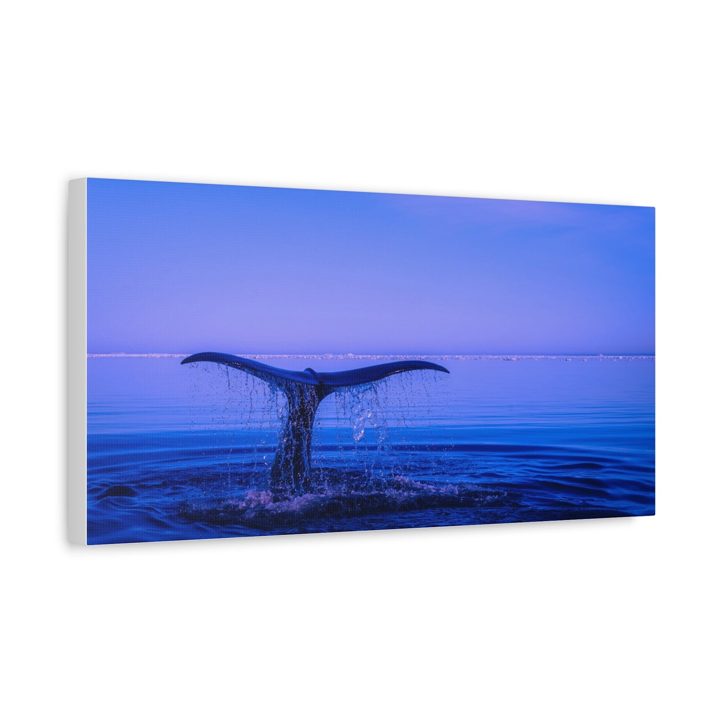 Whale Tail Matte Canvas Print — Ocean Sunset Wall Art