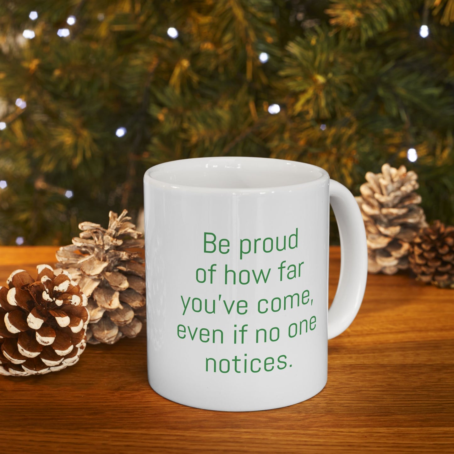 Motivational Quote Ceramic Mug — "Being the Best Version of You" Cutom text