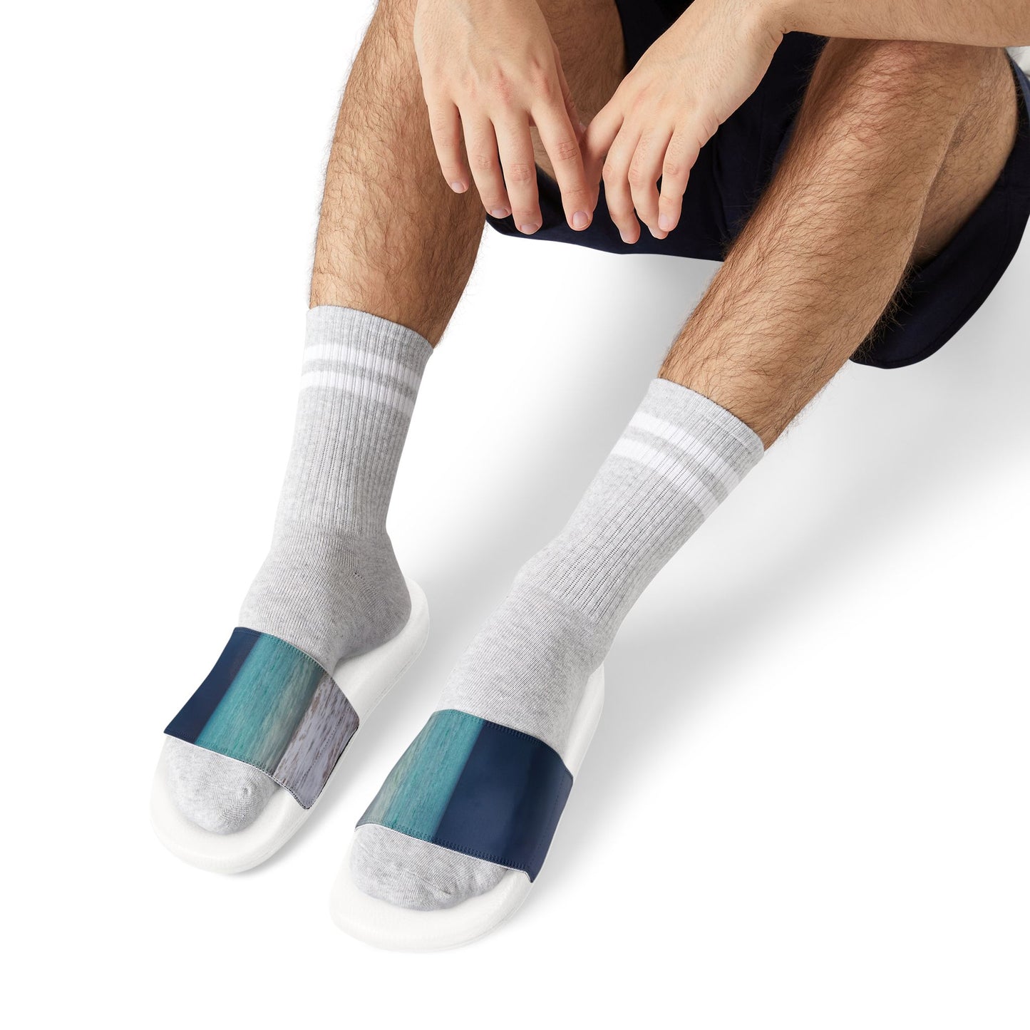 Slide Sandals - Ocean Gradient Adjustable Strap Slides