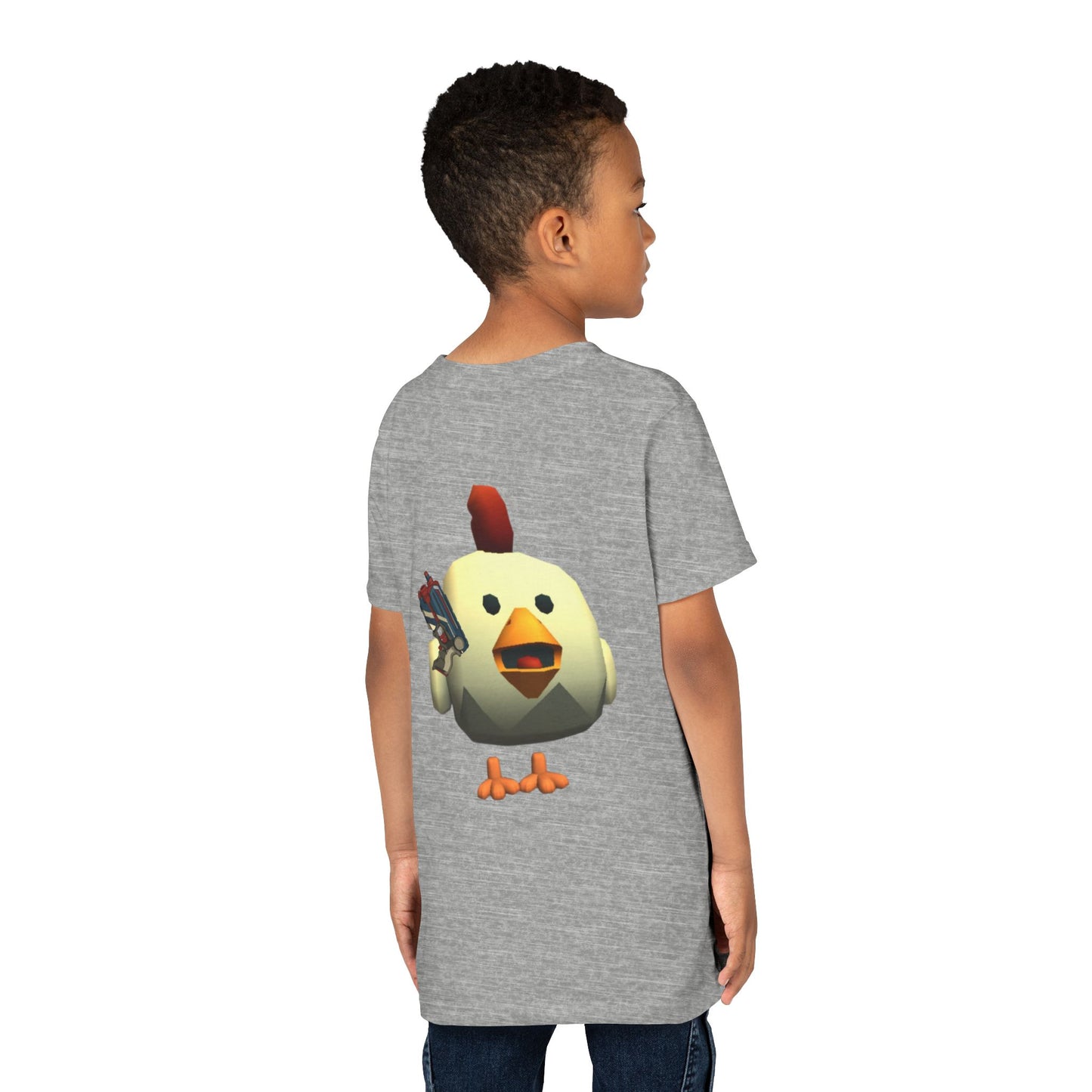 Youth Tee — Cute Chicken Gun Character Kids T-Shirt
