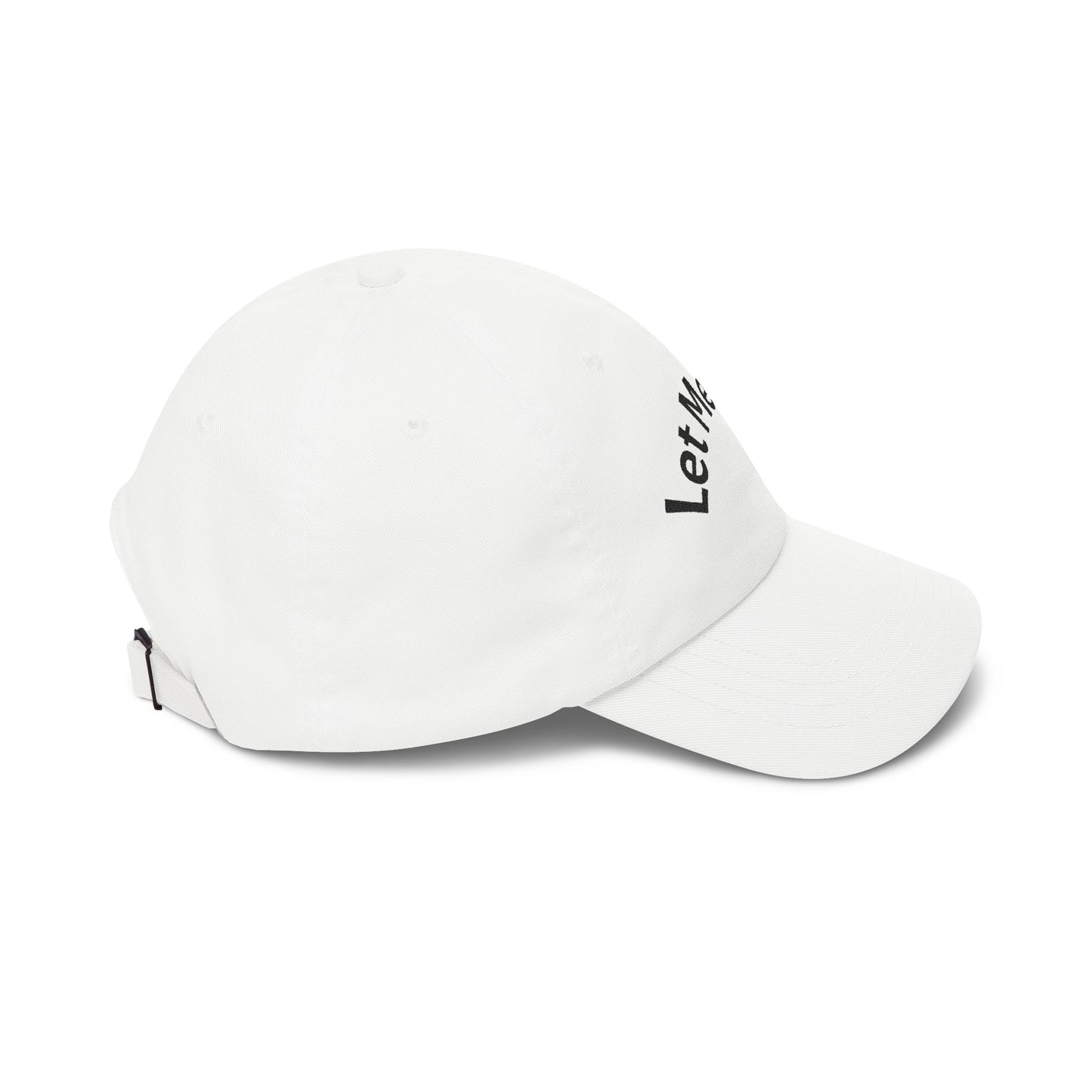 Let Me Cook Dad Cap — Embroidered White Baseball Hat for Cooks & Grillers