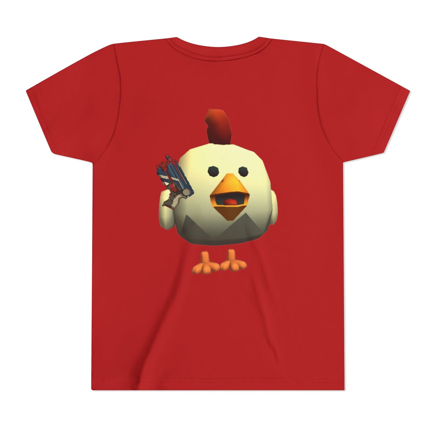 Youth Tee — Cute Chicken Gun Character Kids T-Shirt