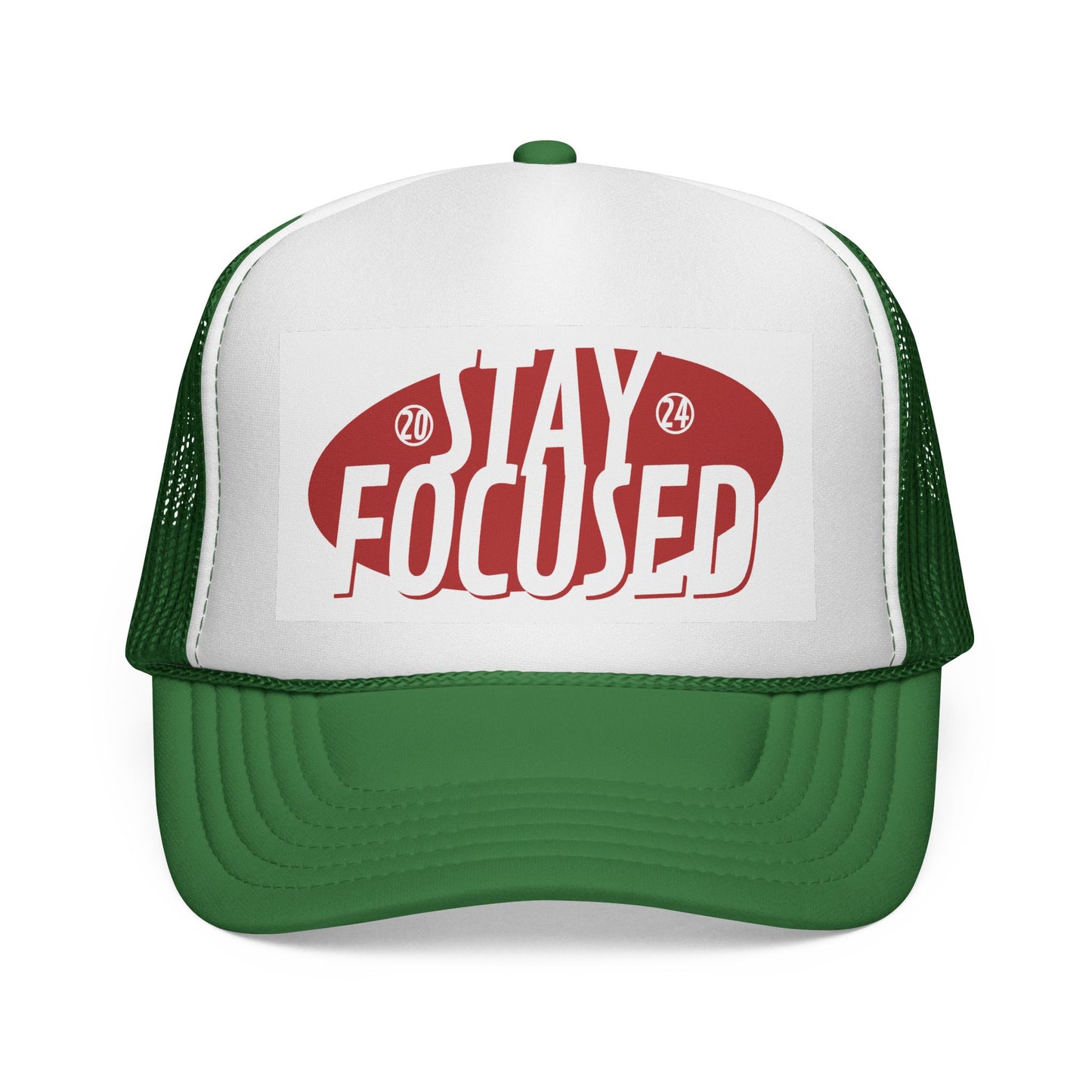 Stay Focused Trucker Cap — Motivational Mesh Hat for Productivity & Daily Wear