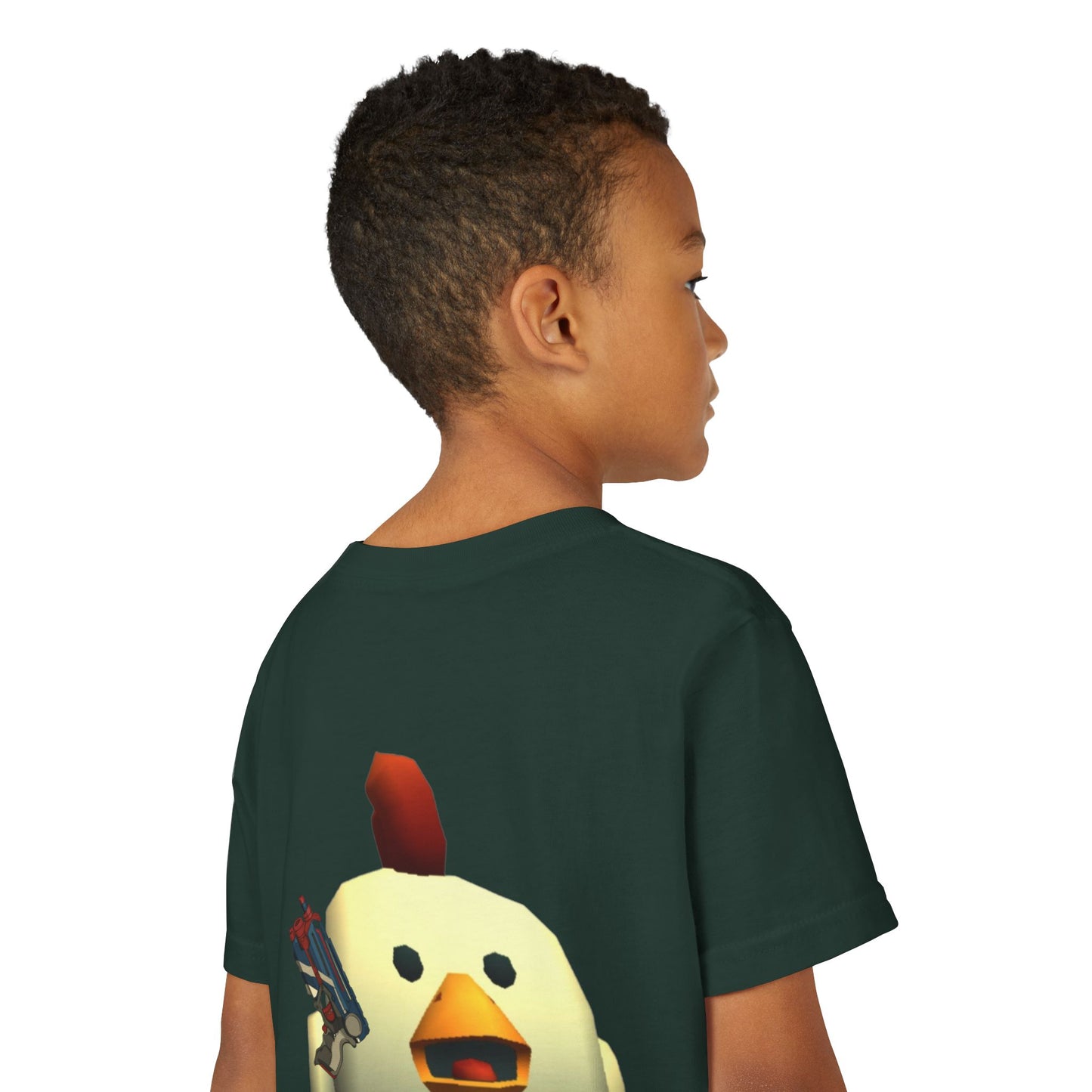 Youth Tee — Cute Chicken Gun Character Kids T-Shirt