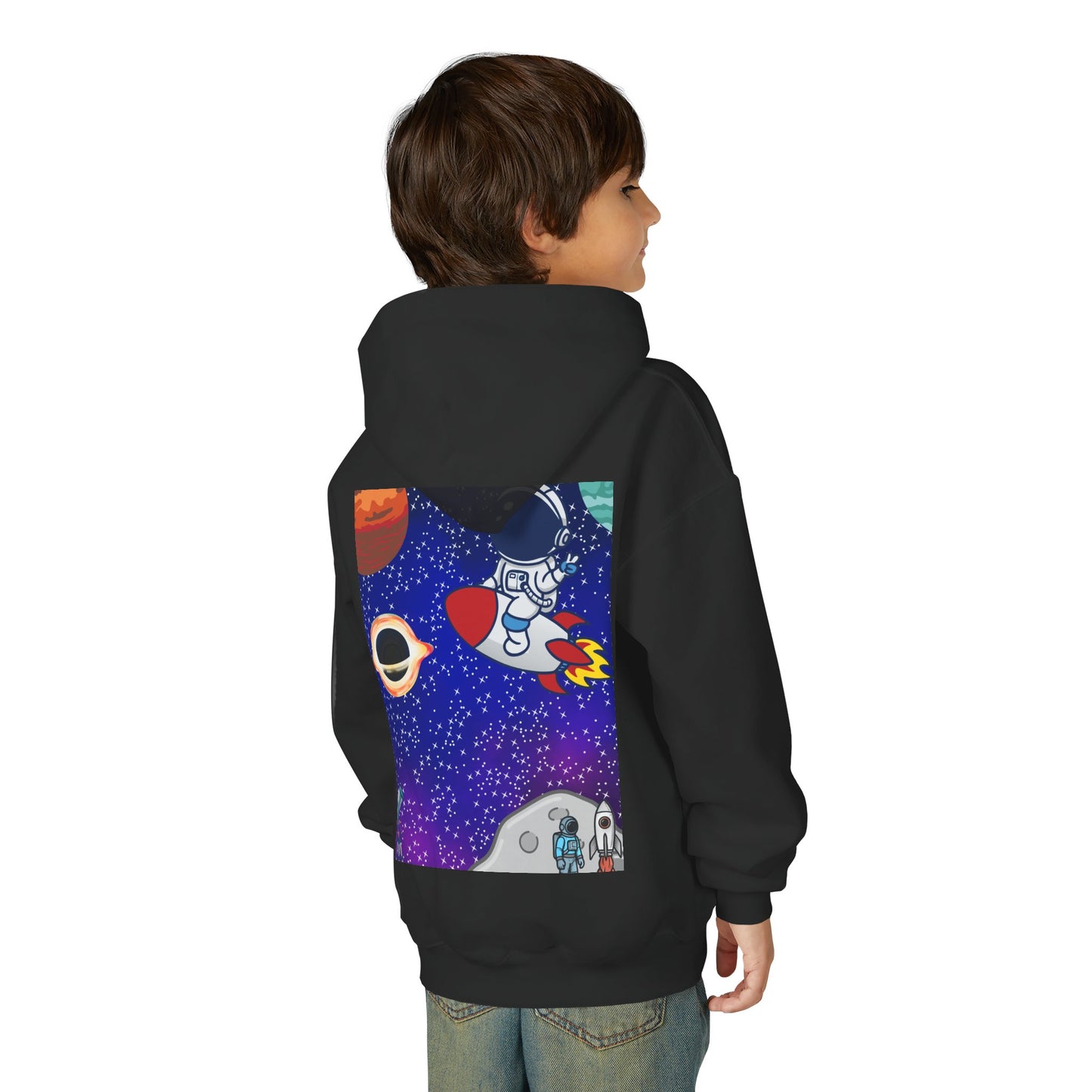 Kids Space Hoodie – Cute Astronaut Rocket Sweatshirt for Boys & Girls - Custom design