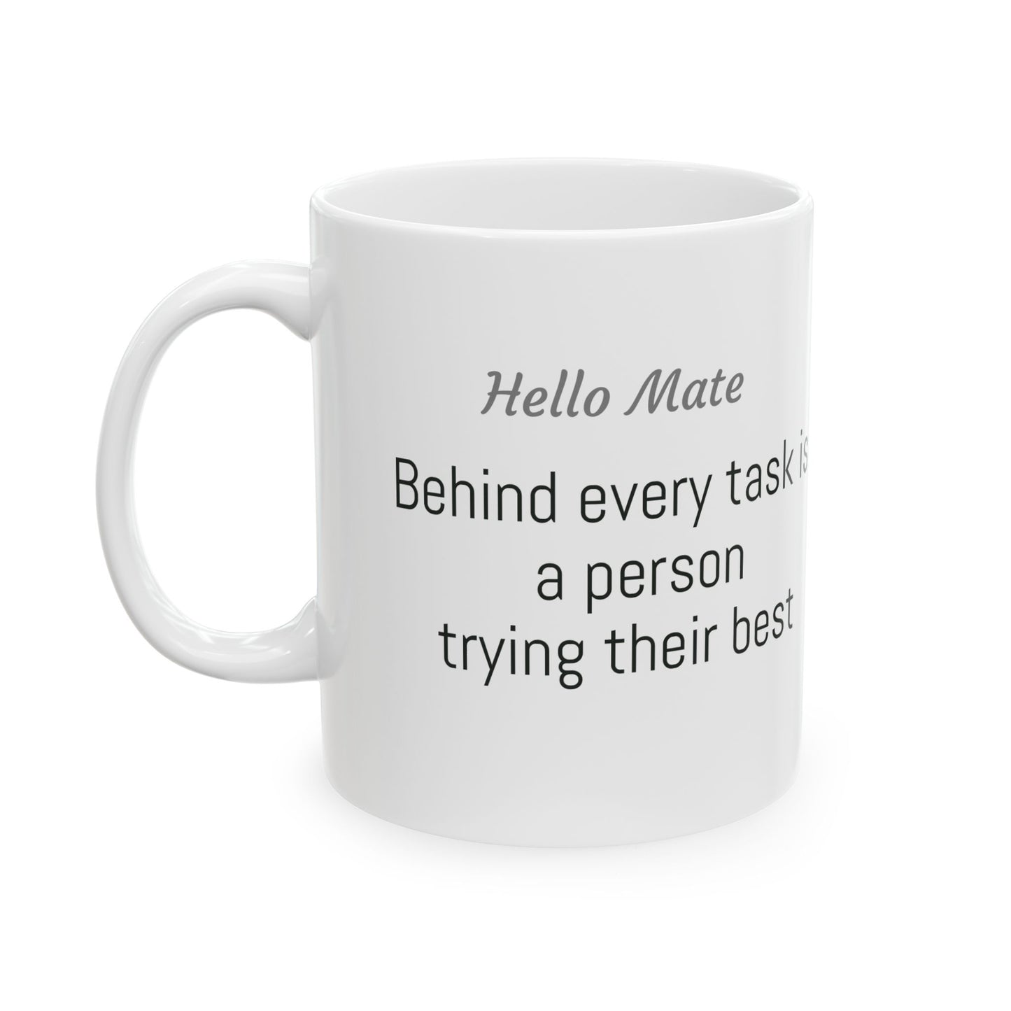 Motivational Quote Ceramic Mug — "Being the Best Version of You" Cutom text