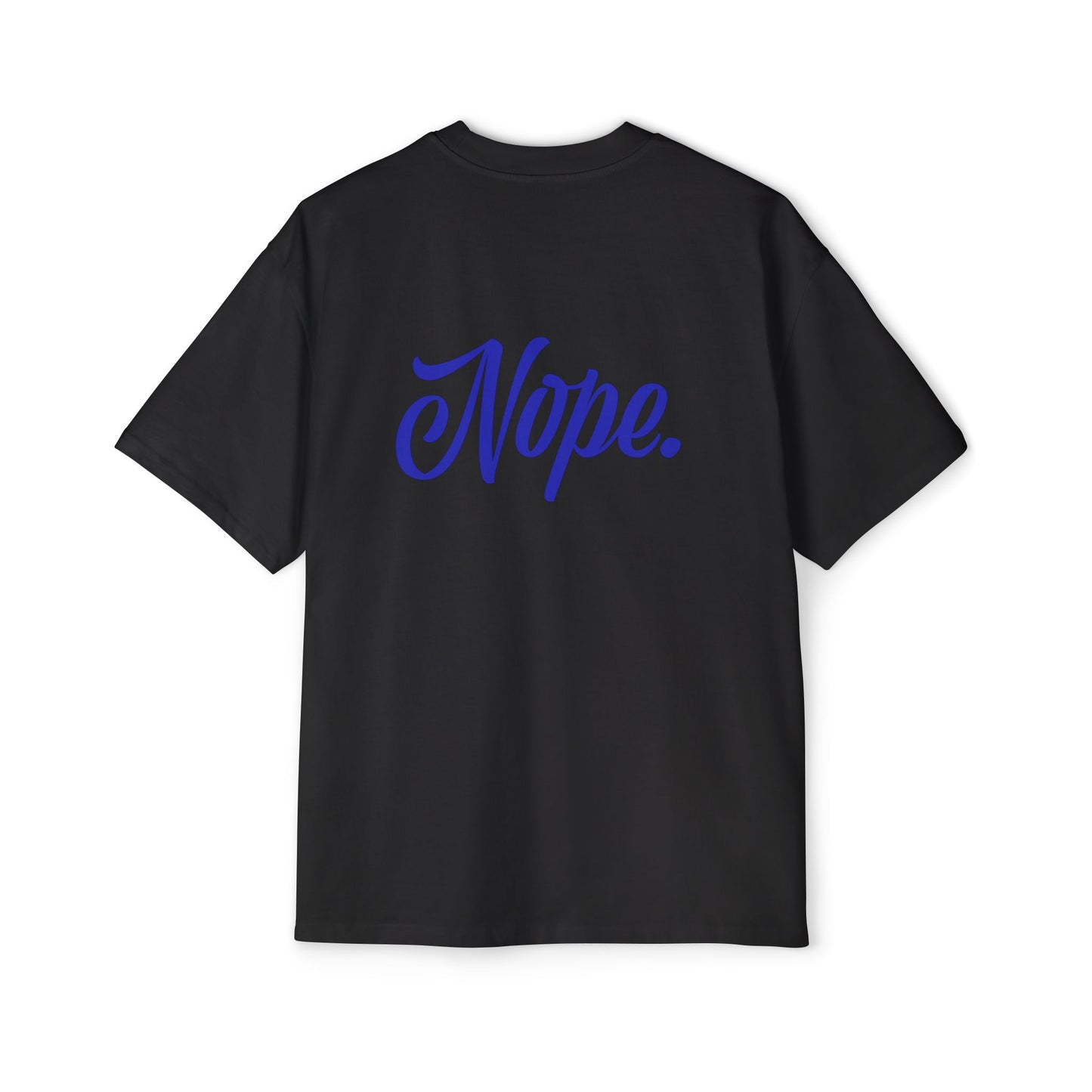Oversized Tee — 'New York' Front & 'Nope.' Script Back Graphic Shirt