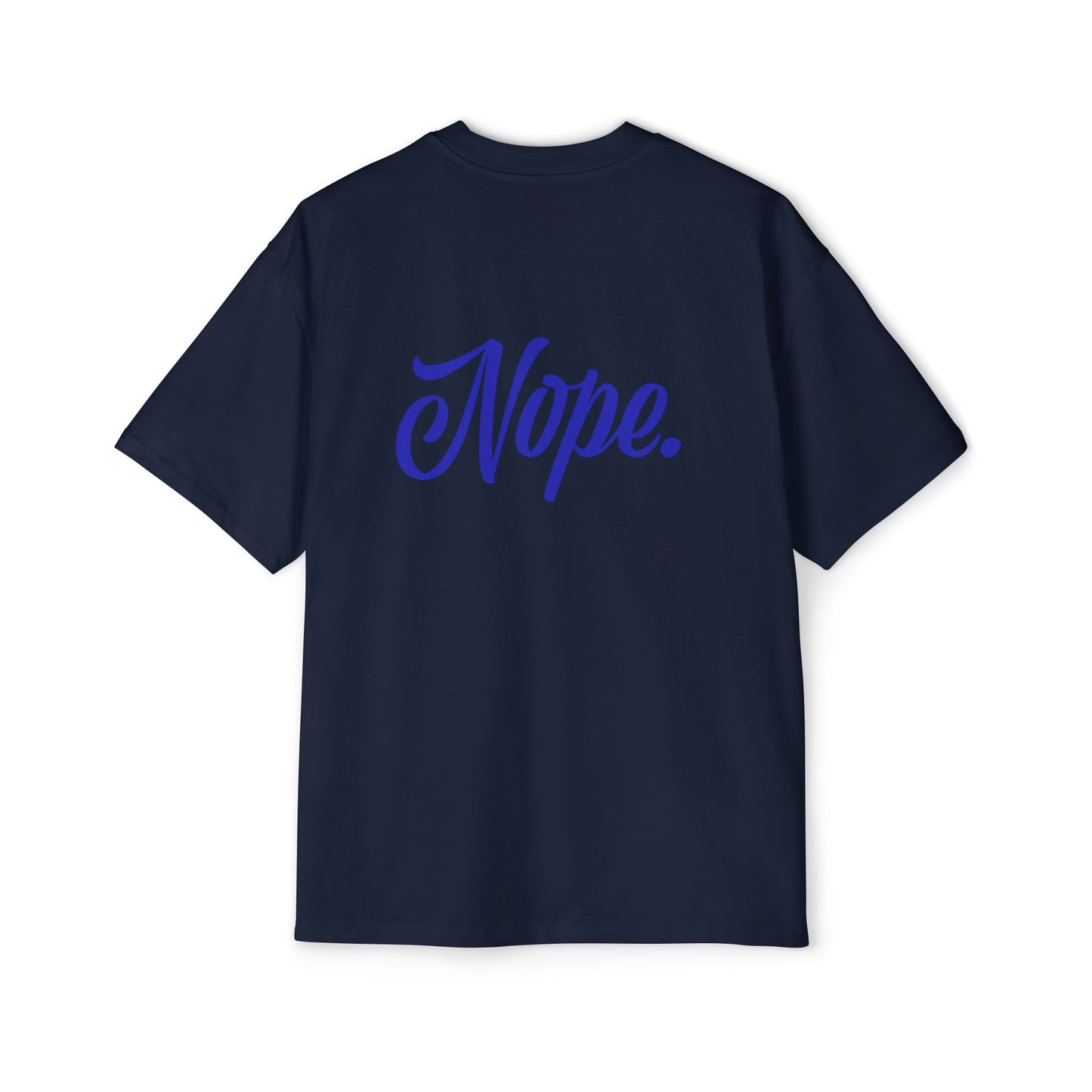 Oversized Tee — 'New York' Front & 'Nope.' Script Back Graphic Shirt