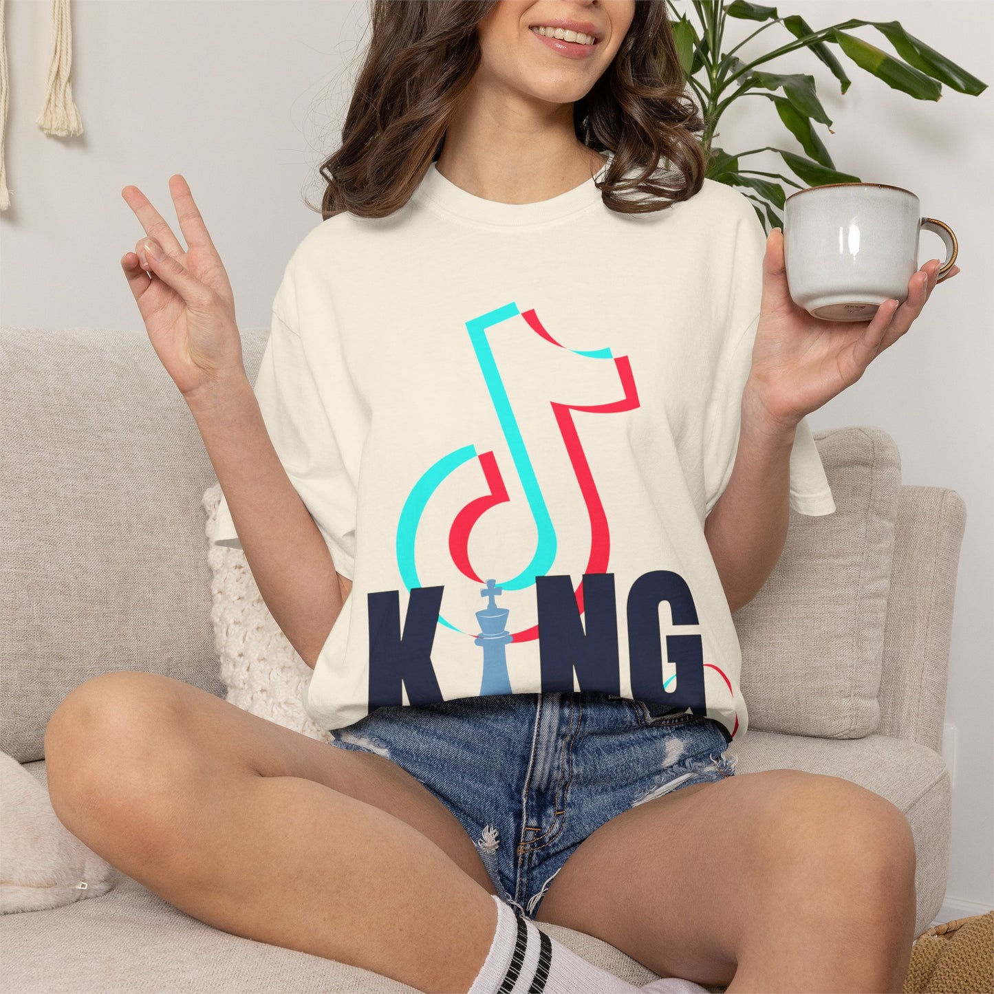 TikTok King T-Shirt — Custom Channel Name Music Tee Tiktok custom Name Tee