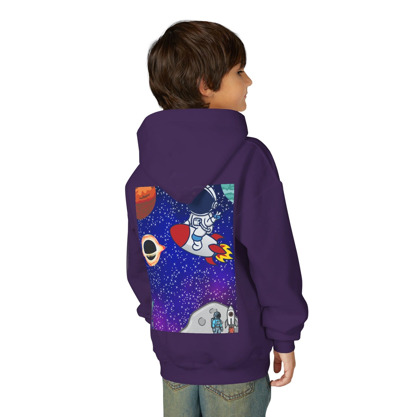 Kids Space Hoodie – Cute Astronaut Rocket Sweatshirt for Boys & Girls - Custom design