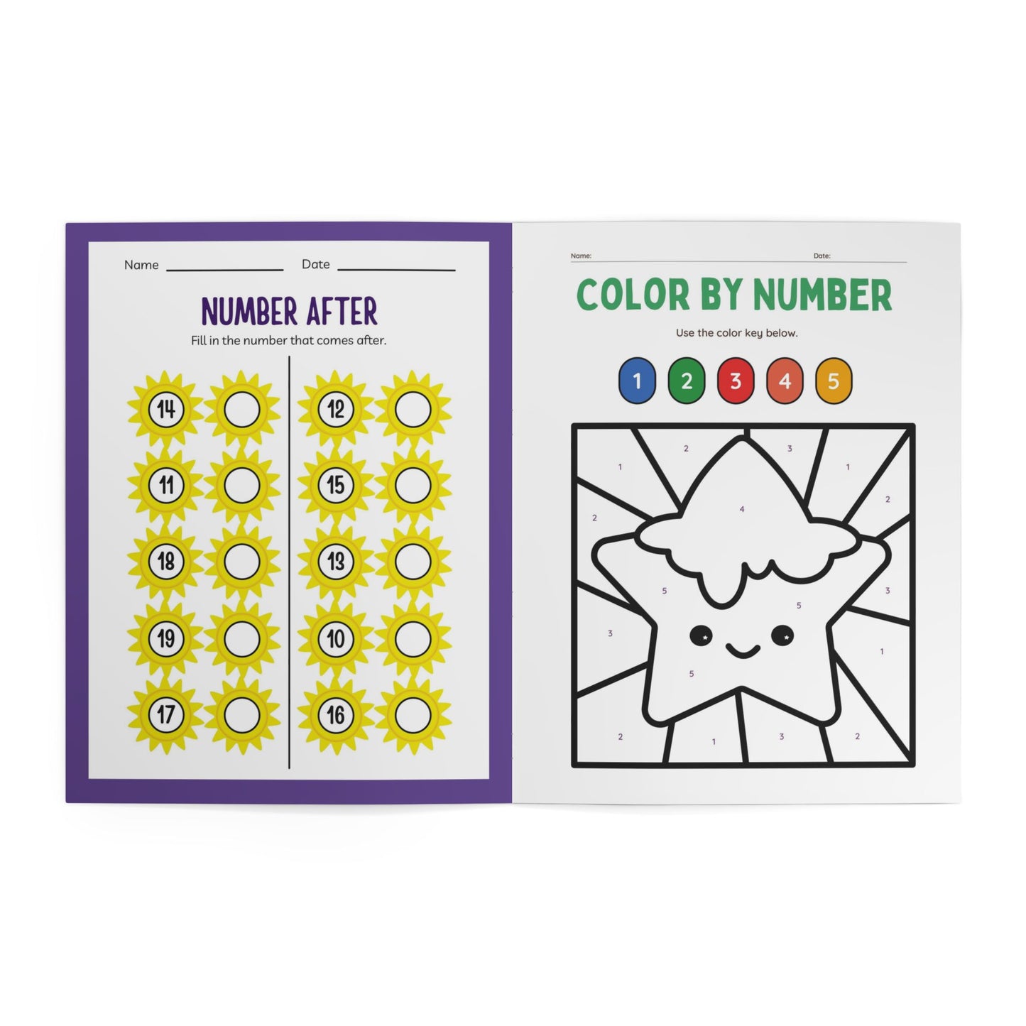 Number Learning Coloring Book — Kids Educational Numbers Activity Book
