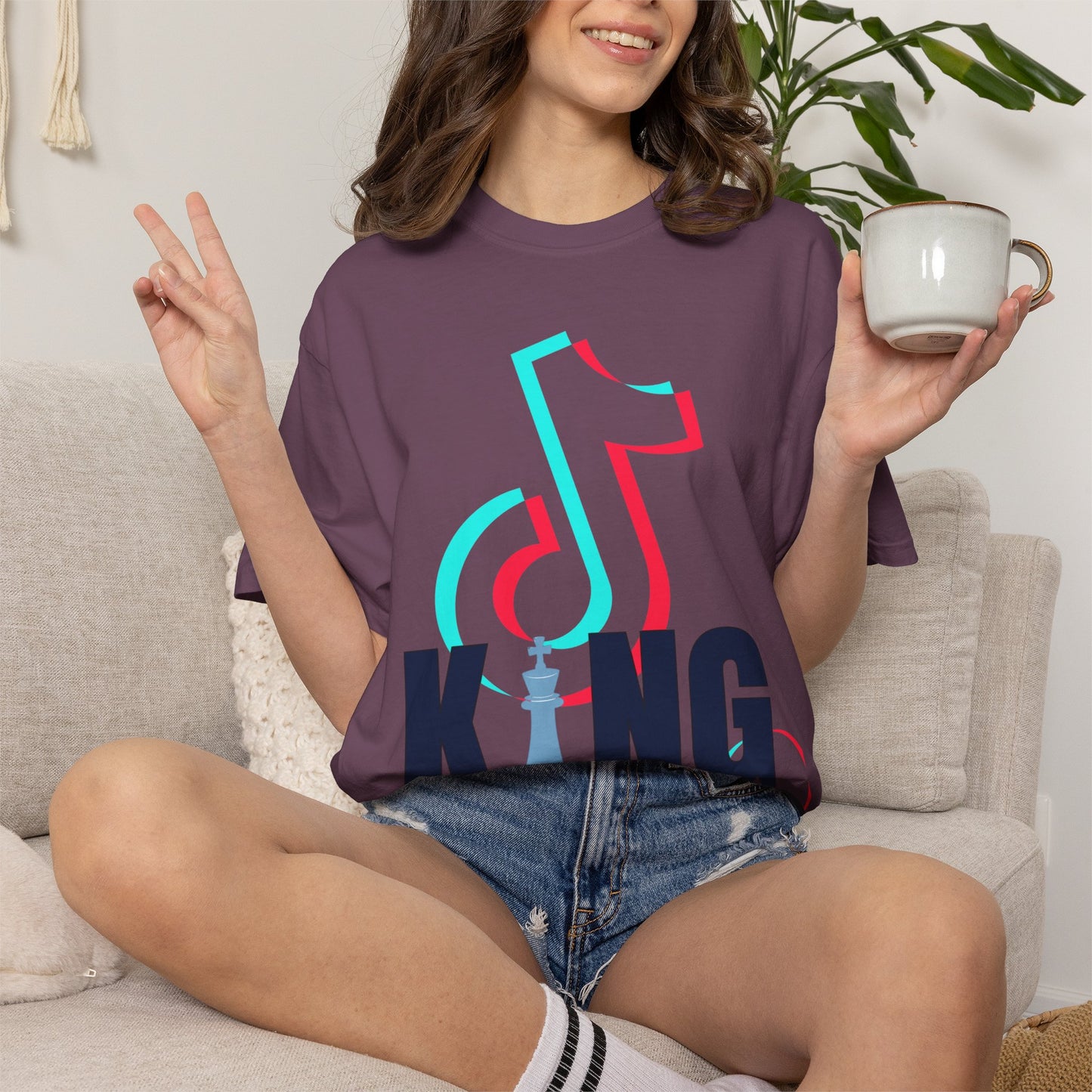 TikTok King T-Shirt — Custom Channel Name Music Tee Tiktok custom Name Tee