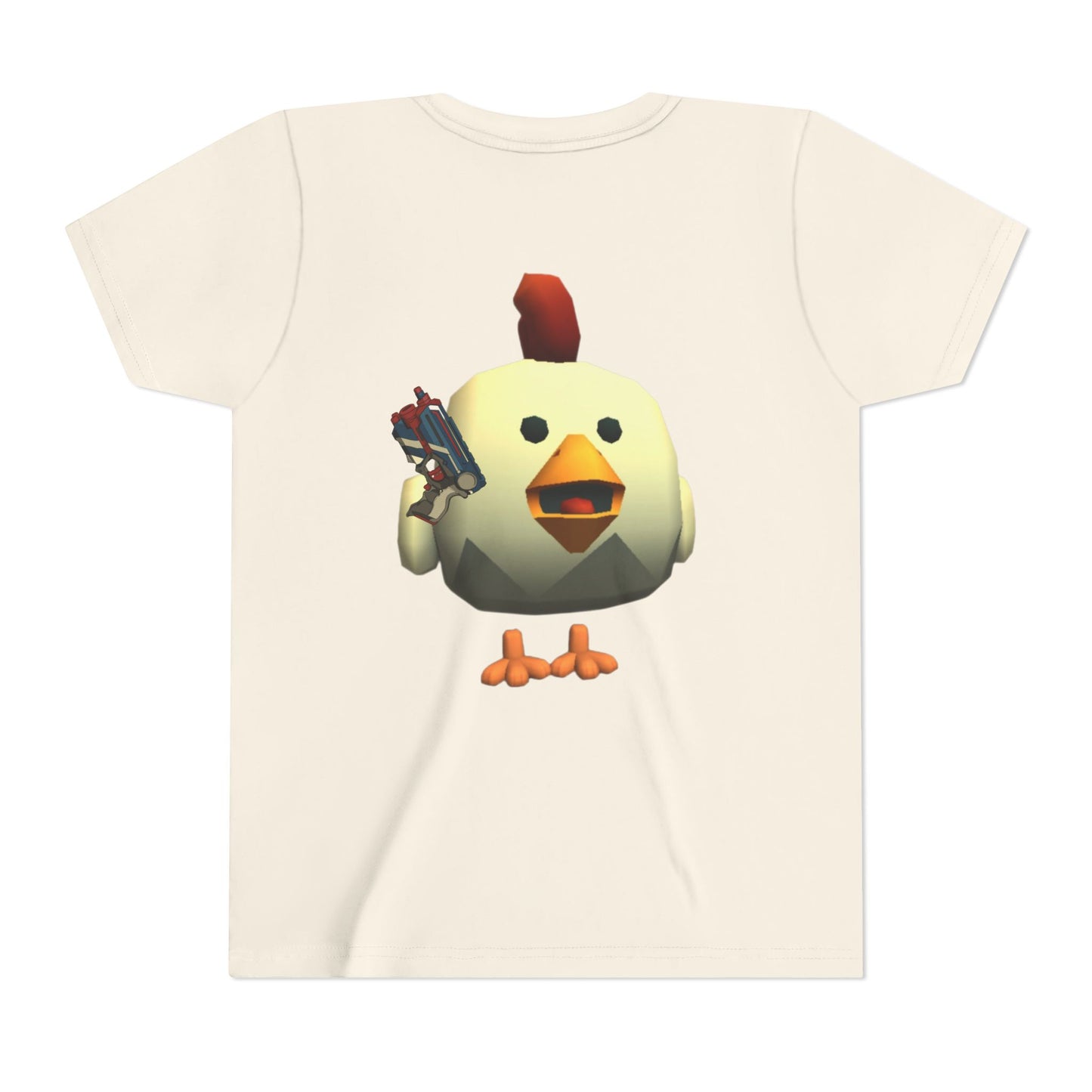 Youth Tee — Cute Chicken Gun Character Kids T-Shirt