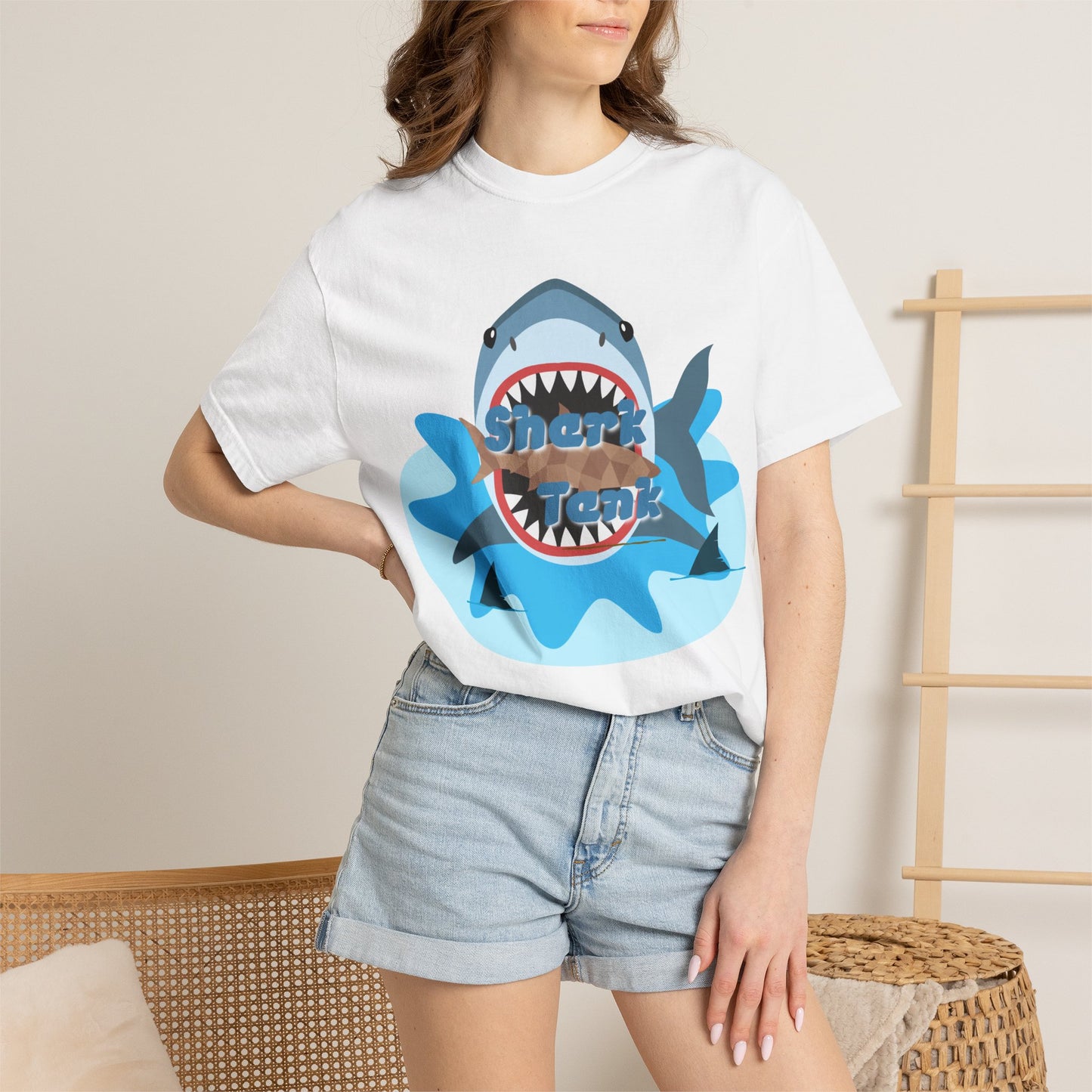 Shark Graphic T-Shirt — 'Shark' Ocean Illustration Tee