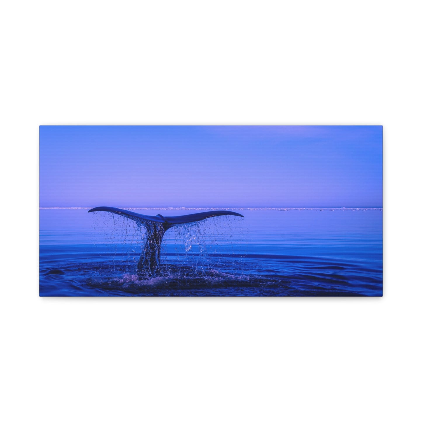 Whale Tail Matte Canvas Print — Ocean Sunset Wall Art