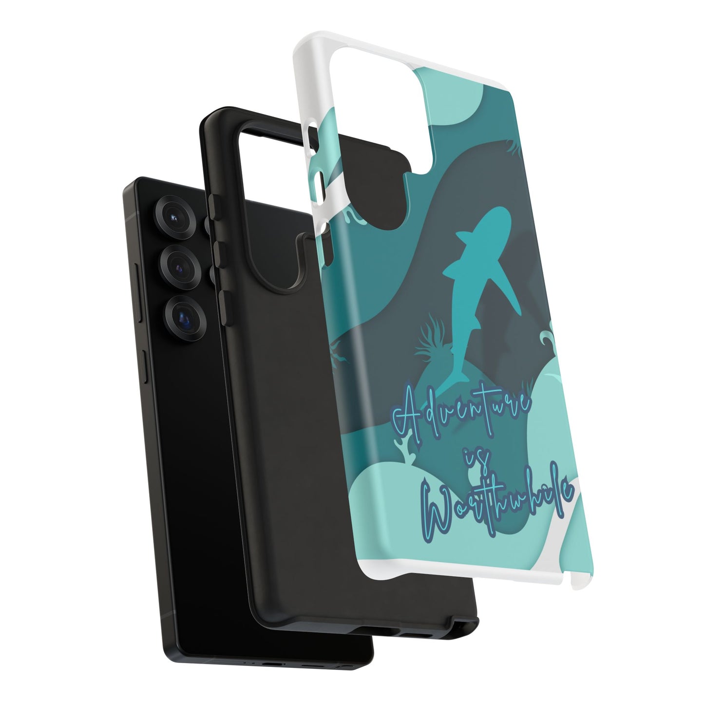 Blue Ocean Phone Case - "Adventure is Worthwhile" Teal Protective Cover