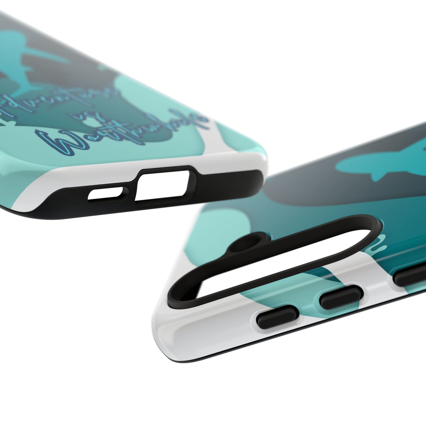 Blue Ocean Phone Case - "Adventure is Worthwhile" Teal Protective Cover