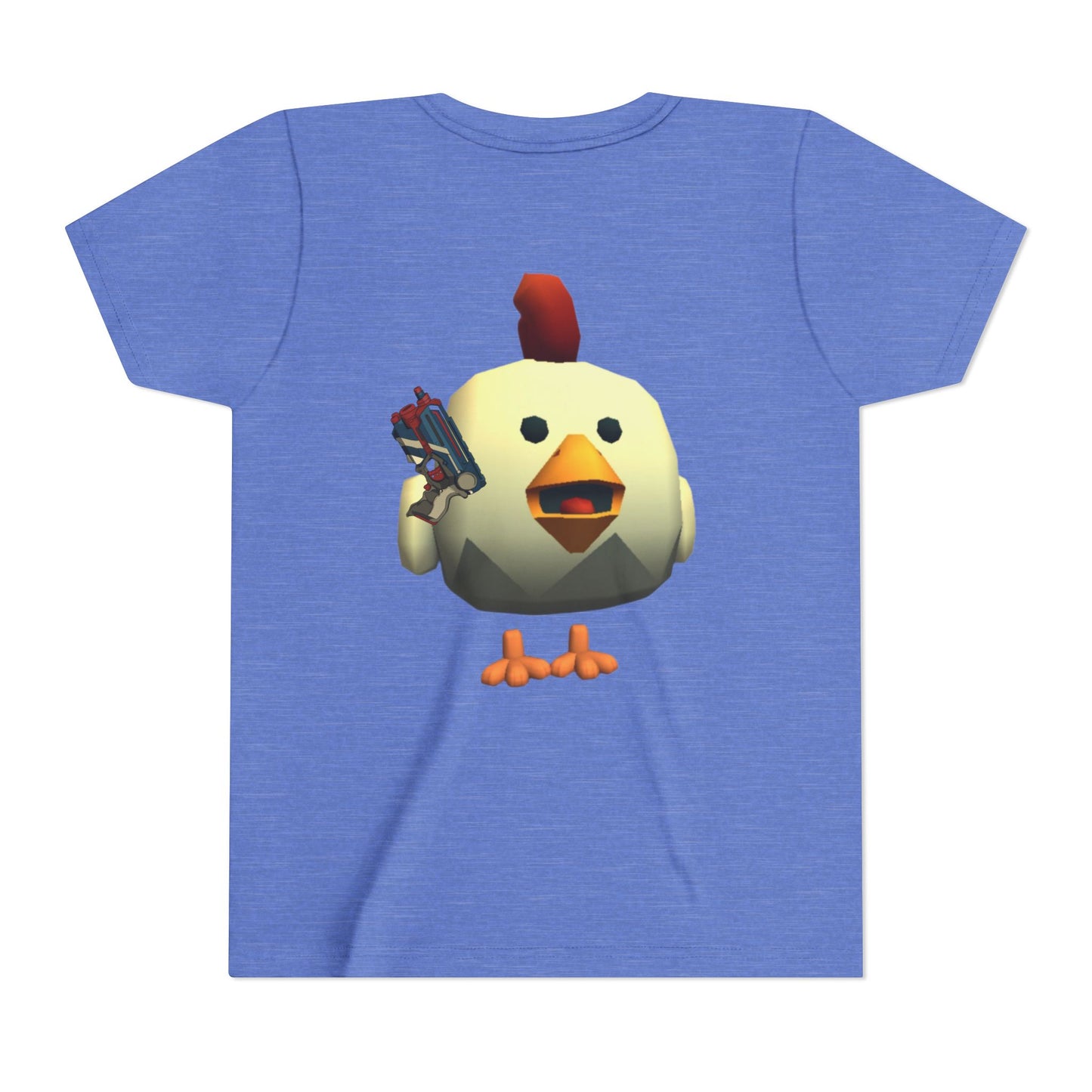 Youth Tee — Cute Chicken Gun Character Kids T-Shirt
