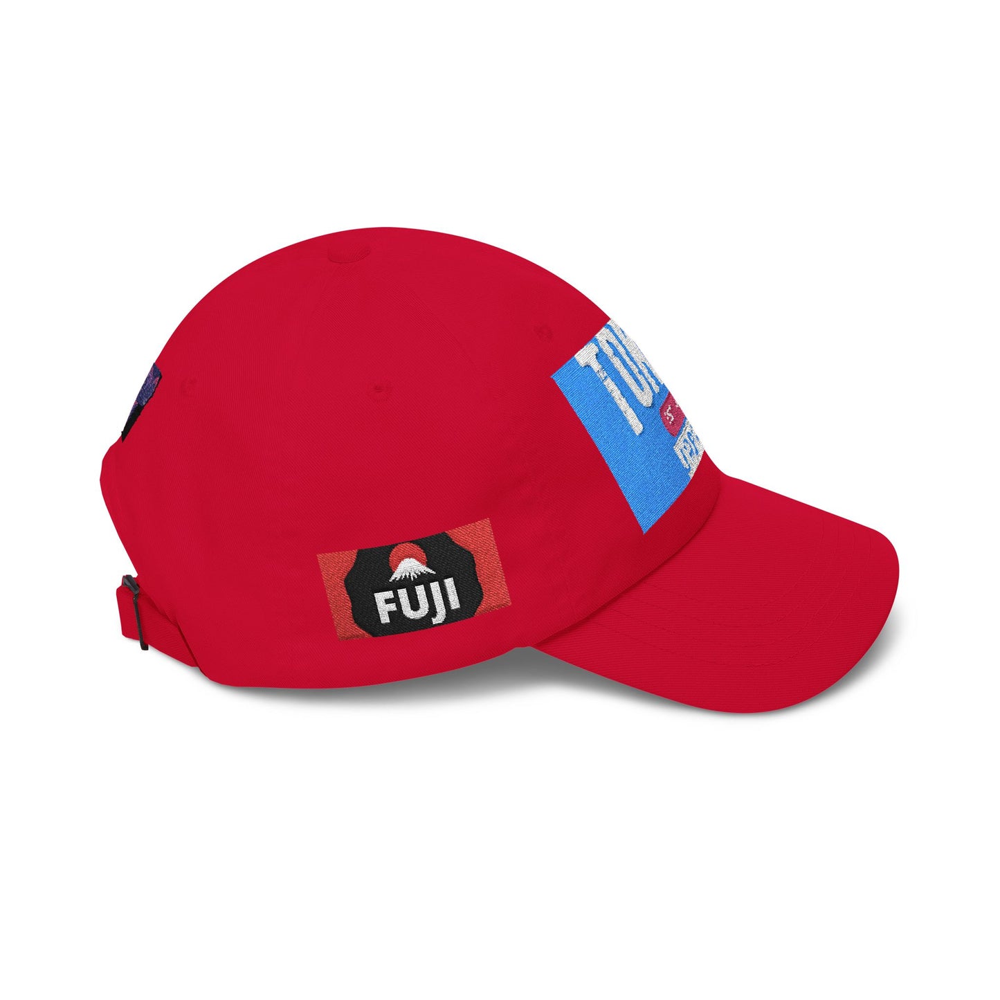 Tokyo Retro Patch Dad Cap – White Embroidered Travel Baseball Hat