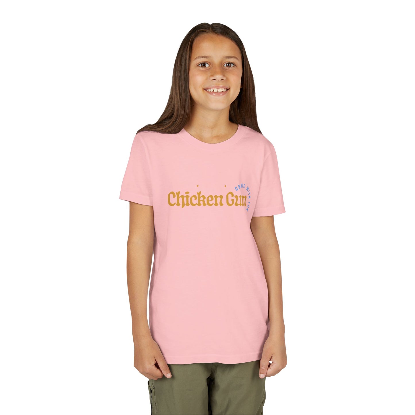 Youth Tee — Cute Chicken Gun Character Kids T-Shirt