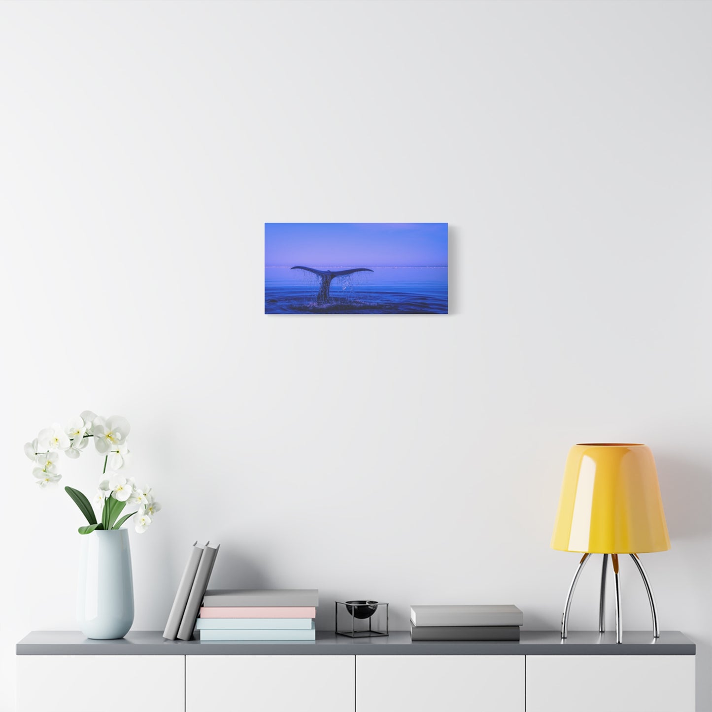 Whale Tail Matte Canvas Print — Ocean Sunset Wall Art