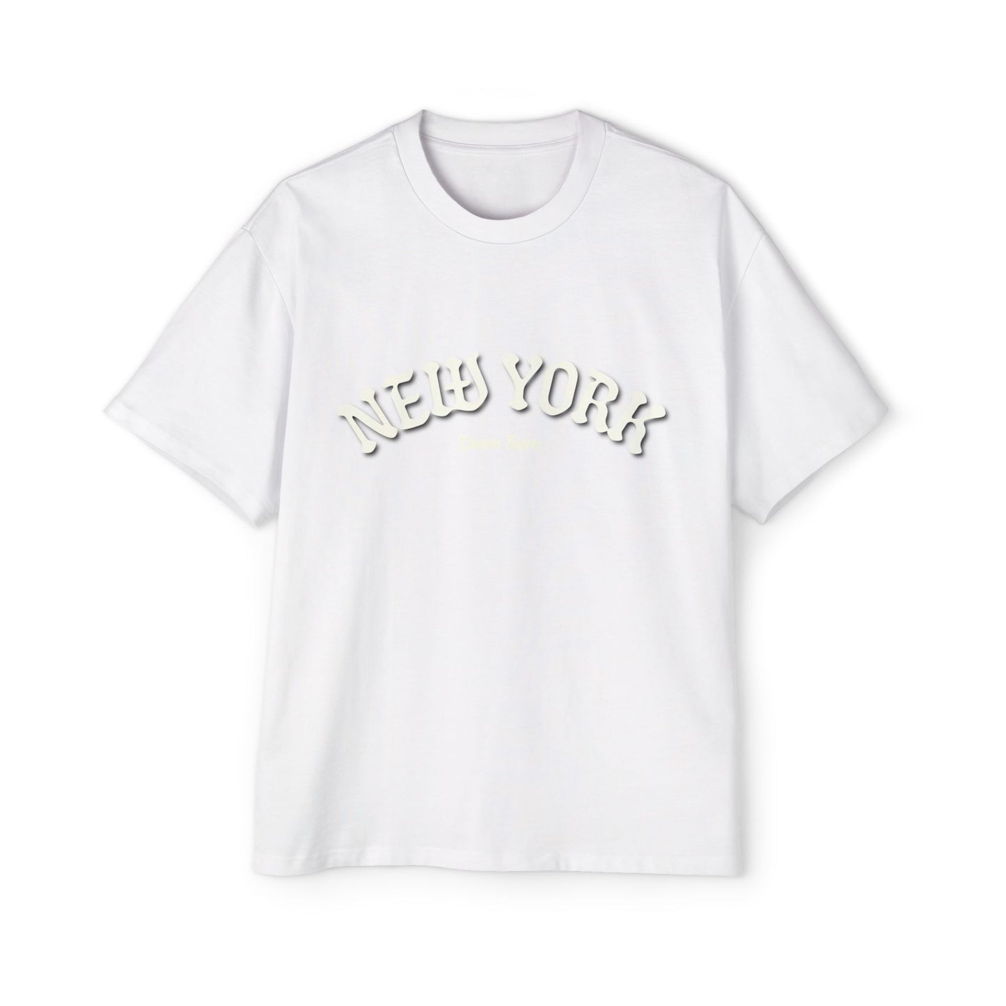 Oversized Tee — 'New York' Front & 'Nope.' Script Back Graphic Shirt