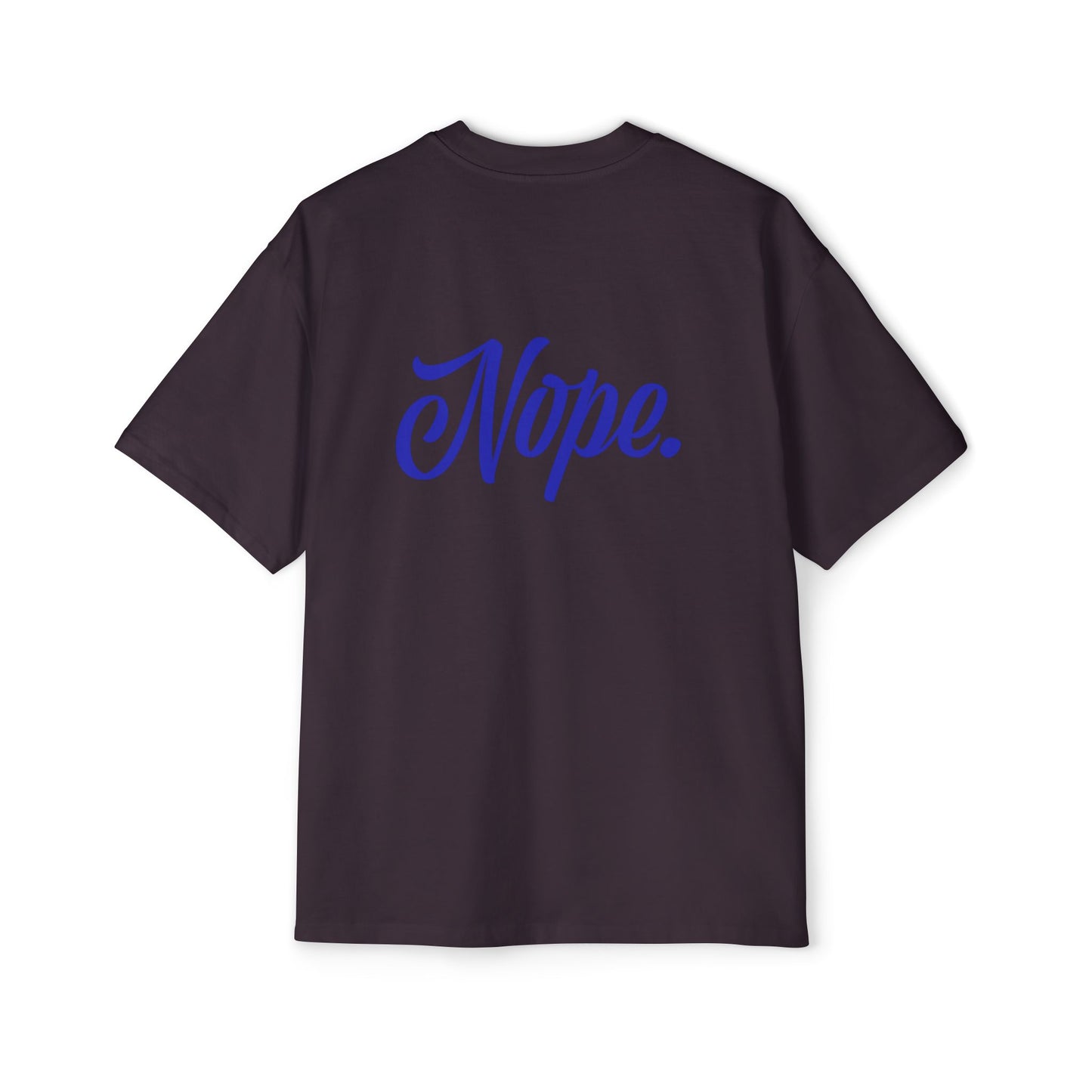 Oversized Tee — 'New York' Front & 'Nope.' Script Back Graphic Shirt