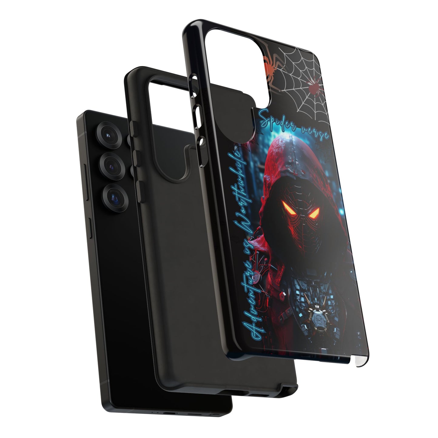 Spiderman Phone Case — Neon Hooded Skull Design "Spider verse"