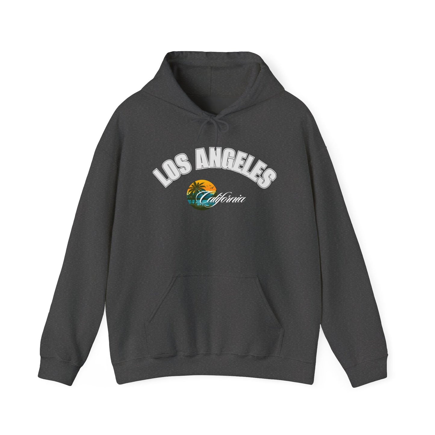 Los Angeles Retro Surf Hoodie — Vintage Sunset Car & Palm Tree Sweatshirt
