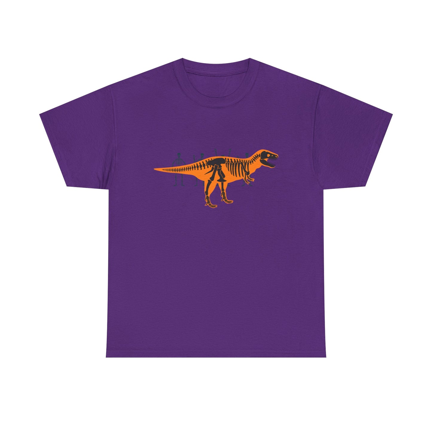 Dinosaur Graphic Tee — Retro Neon T-Rex & Skeleton Shirt