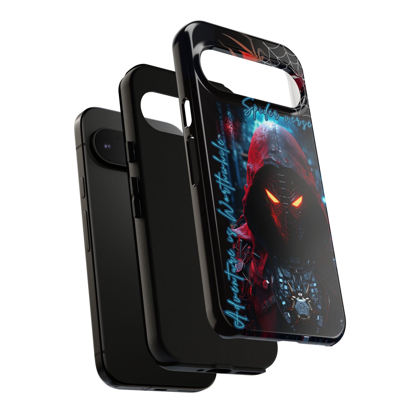 Spiderman Phone Case — Neon Hooded Skull Design "Spider verse"