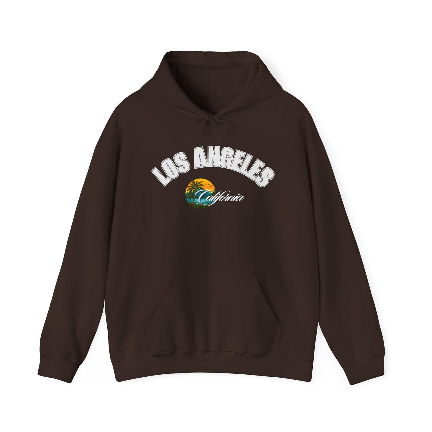 Los Angeles Retro Surf Hoodie — Vintage Sunset Car & Palm Tree Sweatshirt