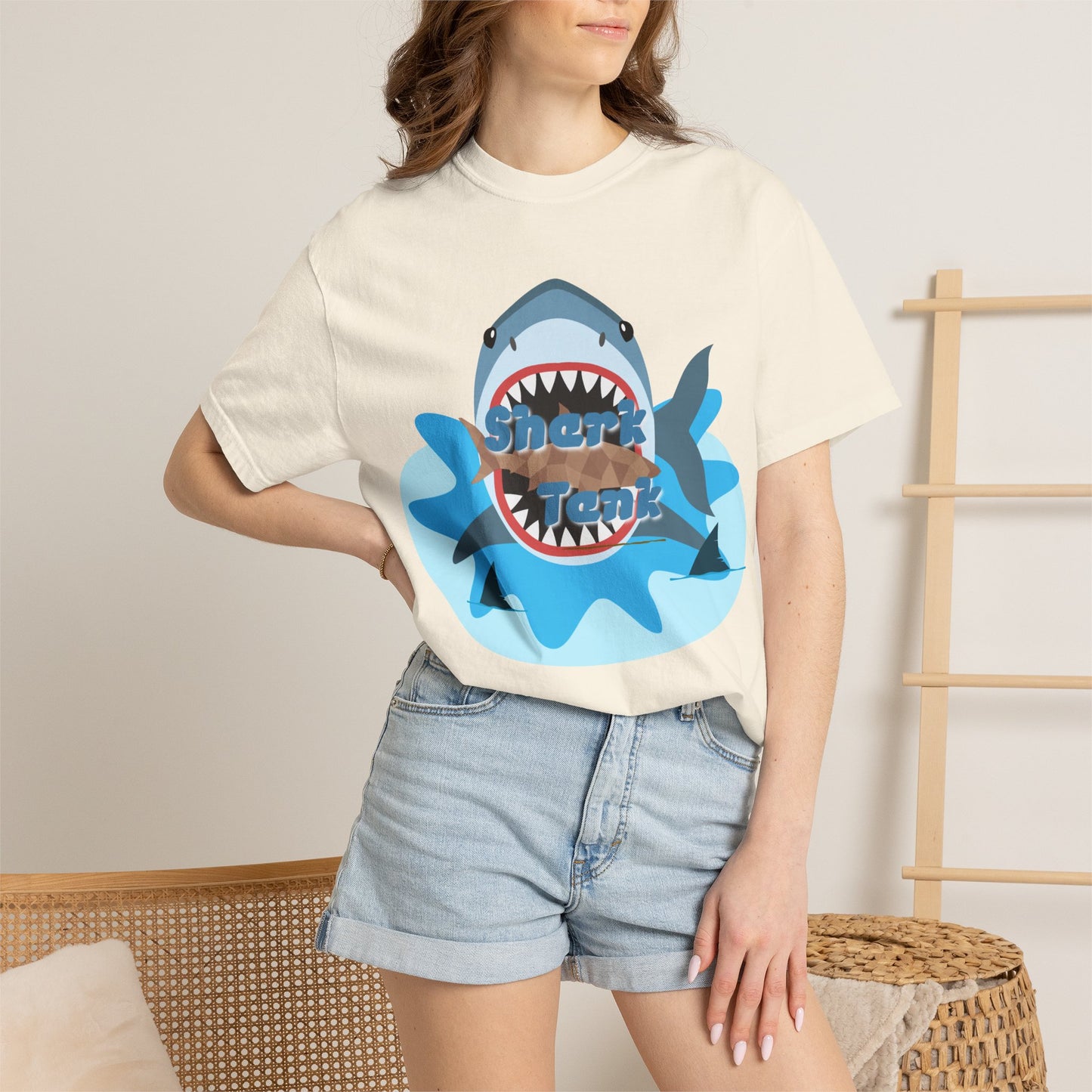 Shark Graphic T-Shirt — 'Shark' Ocean Illustration Tee