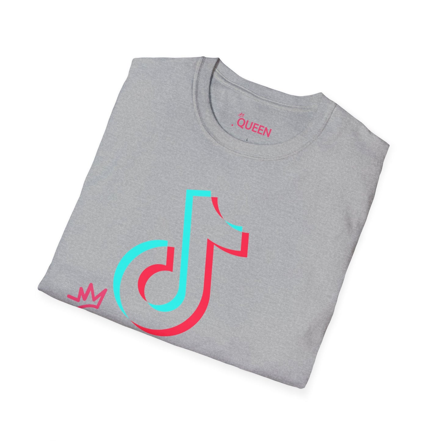 TikTok Queen Graphic T-Shirt — Personalized Channel Name, 'New Day New Start' Back Design